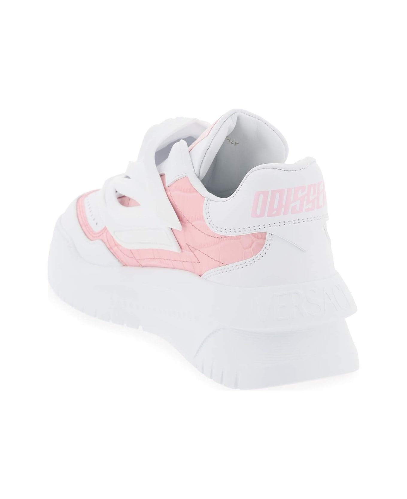 Versace Odissea Sneakers - WHITE ENGLISH ROSE (White)