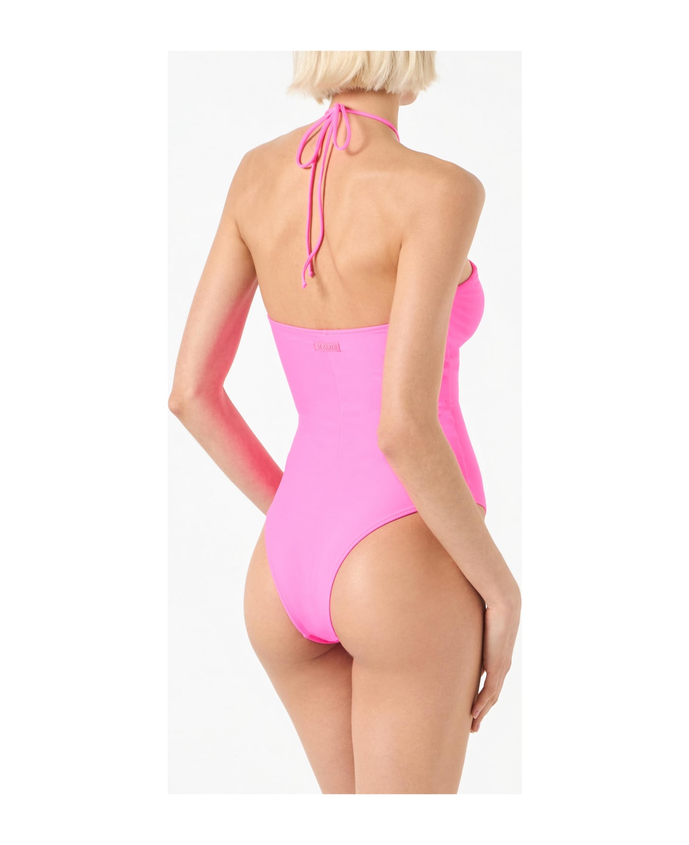 MC2 Saint Barth Fluo Pink Cutout One Piece Swimsuit - PINK