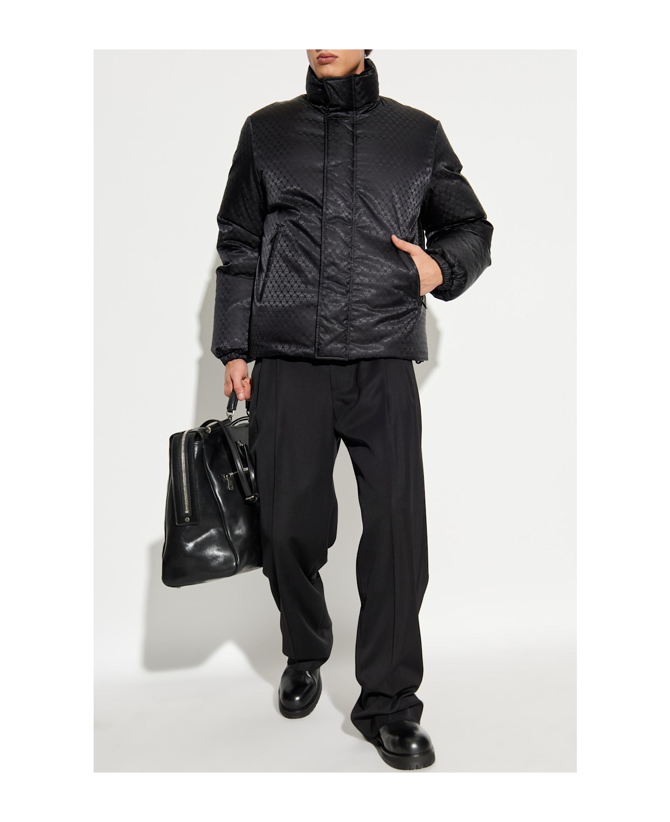 Alexander McQueen Puffer Jacket With Logo - Black