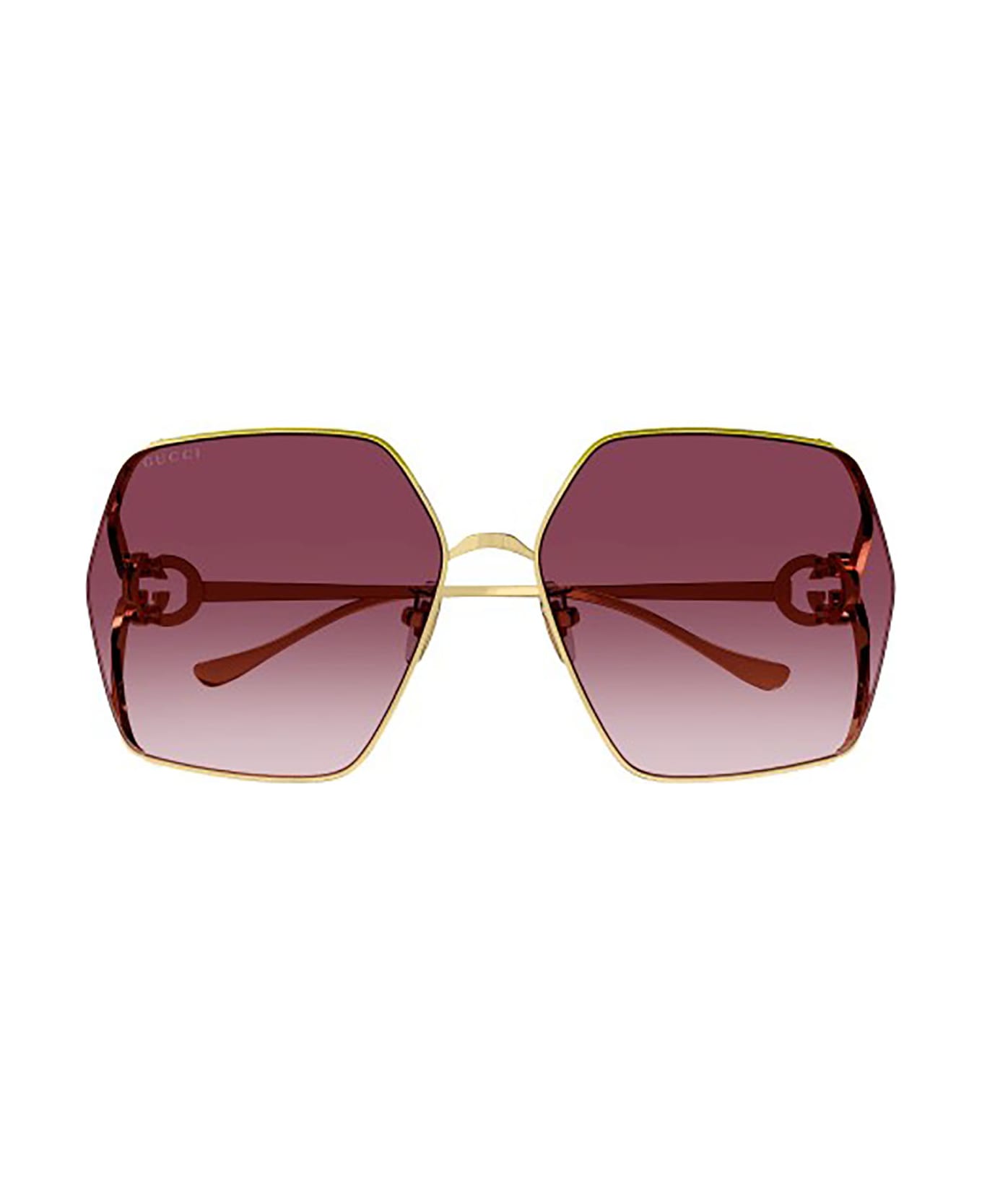 Gucci Eyewear GG1322SA Sunglasses - Gold Gold Red サングラス