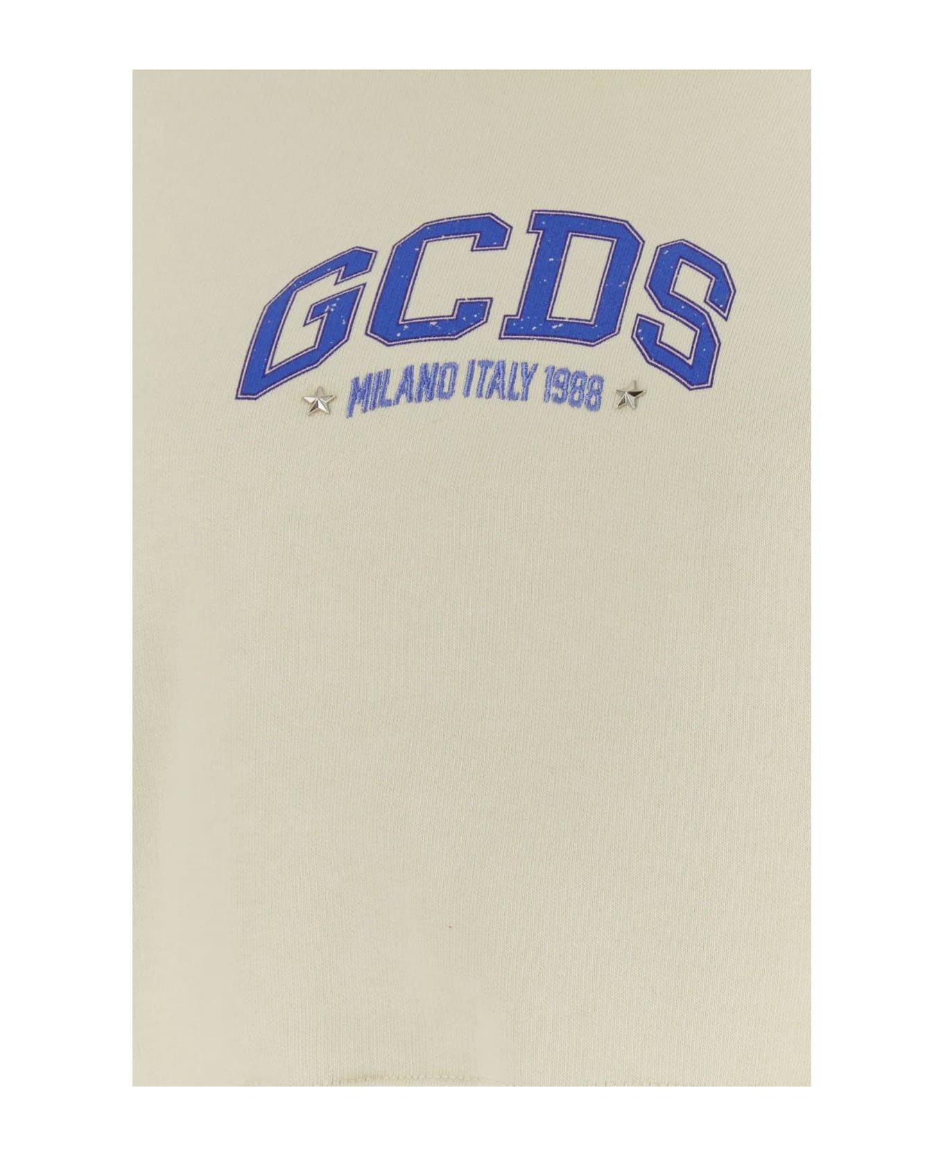 GCDS Cream Cotton Sweatshirt - Off White フリース