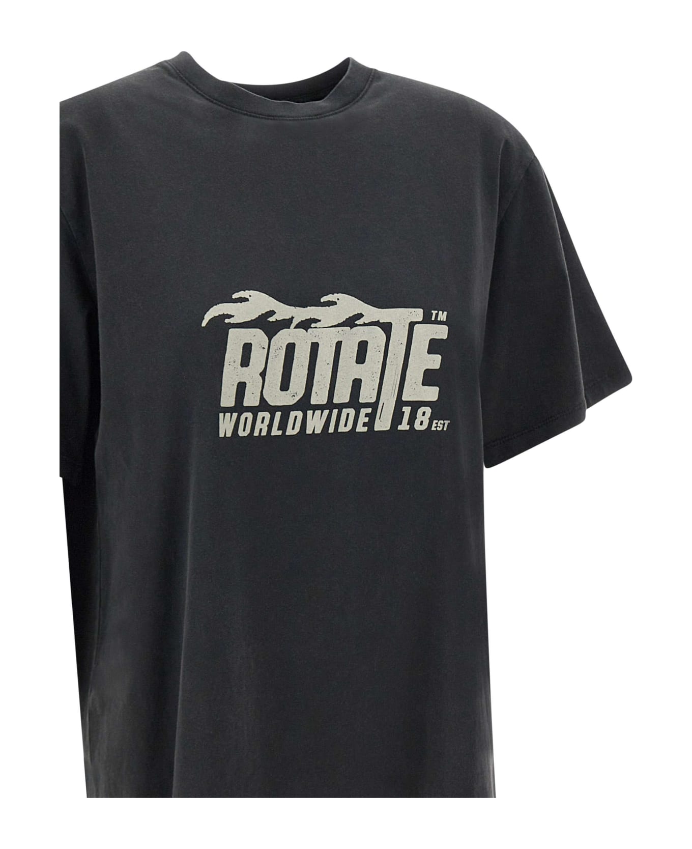 Rotate by Birger Christensen "enzyme" Cotton T-shirt - GREY