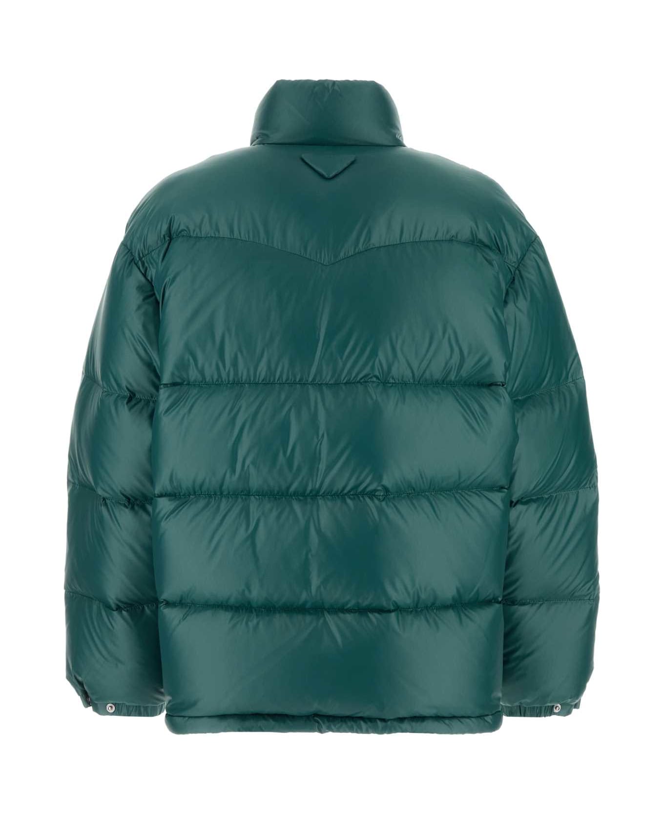 Prada Teal Green Re-nylon Down Jacket - OTTANIO