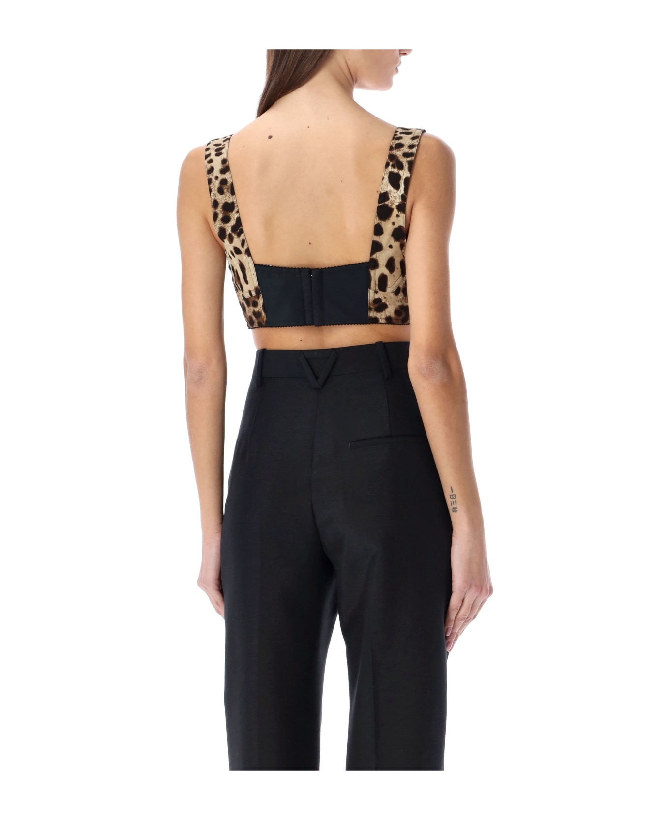 Dolce & Gabbana Leopard Print Short Bustier Top - LEO NEW