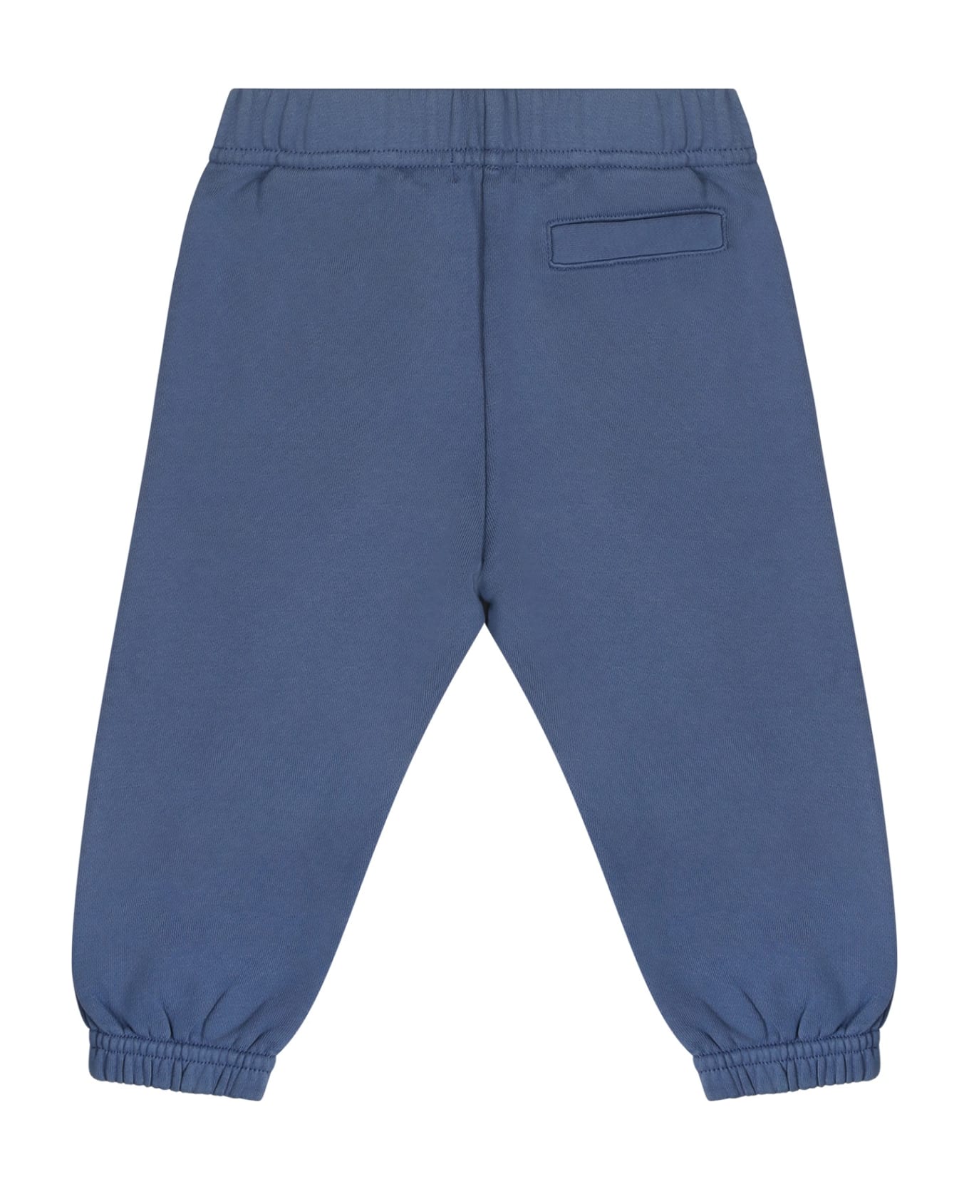 Palm Angels Blue Trousers For Baby Boy Woith Logo - Blue ボトムス