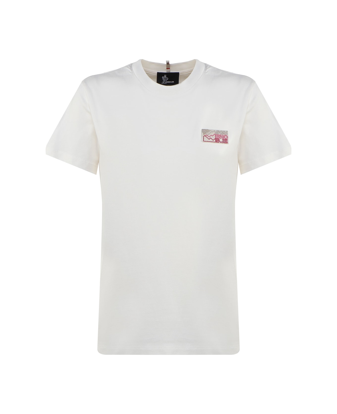 Moncler T-shirt In Cotton Grenoble - Snow Tシャツ