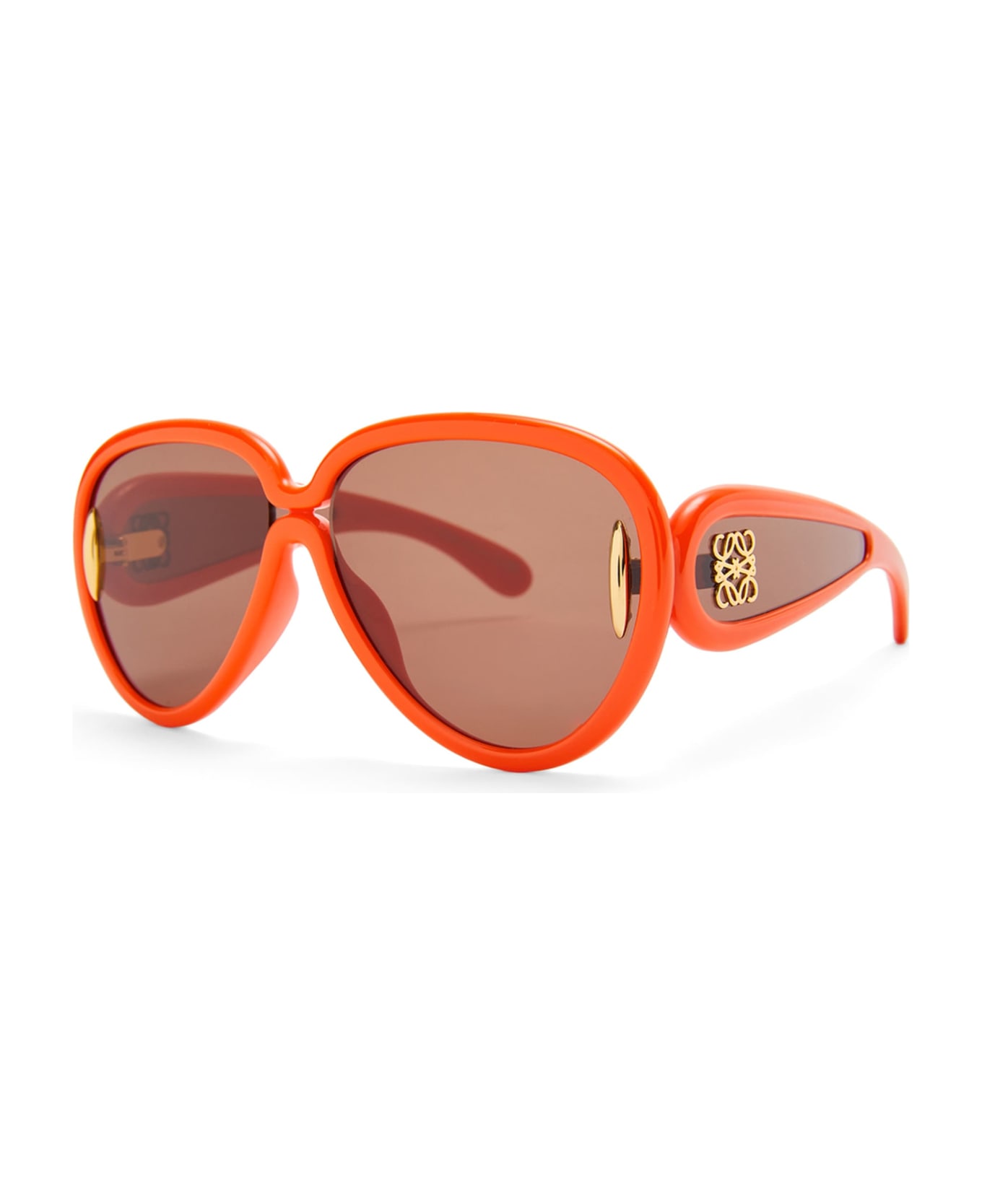 Loewe Pilot Mask - Shiny Orange Sunglasses - orange