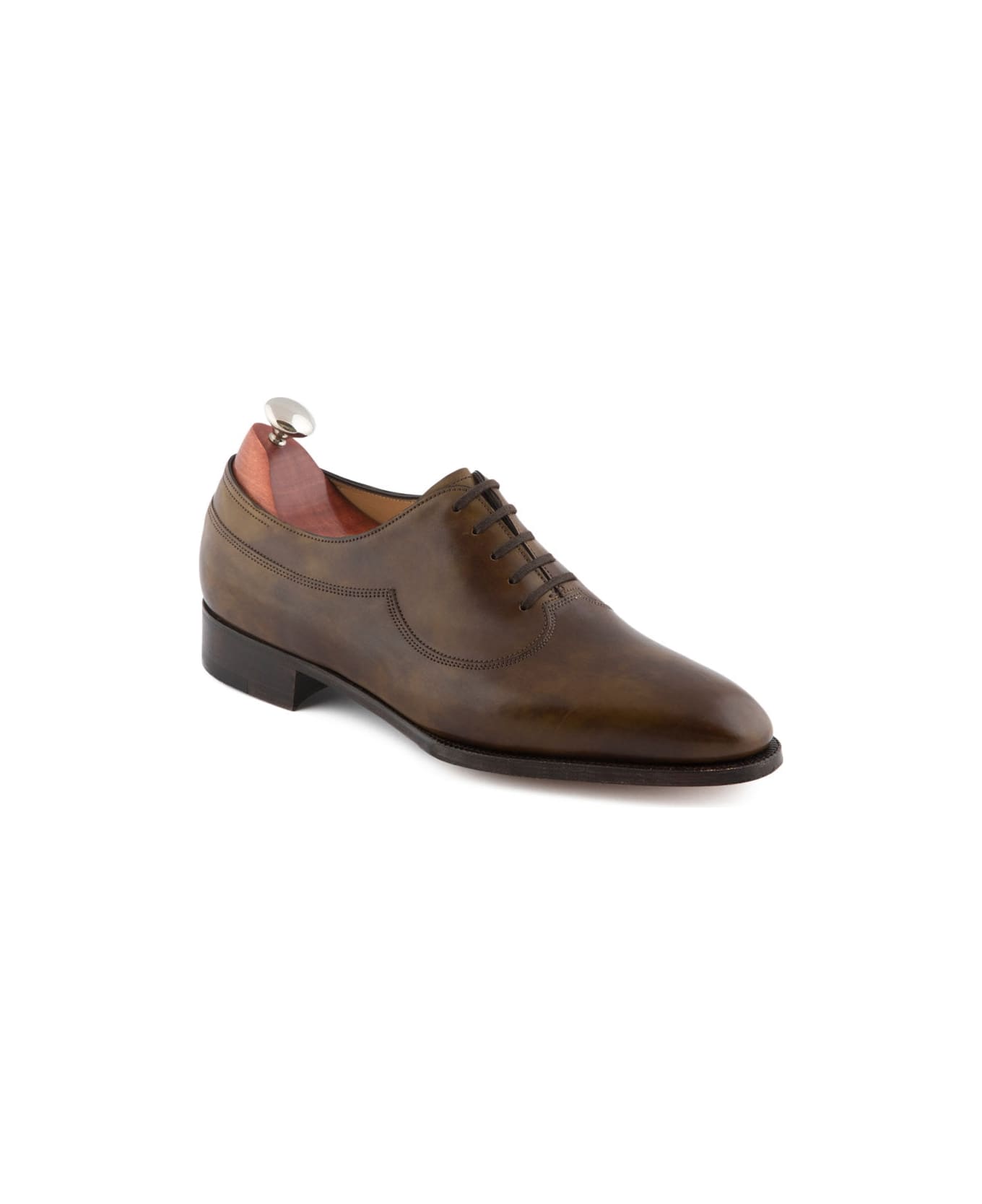 John Lobb Shoe Lace-up In Antique Green Calf