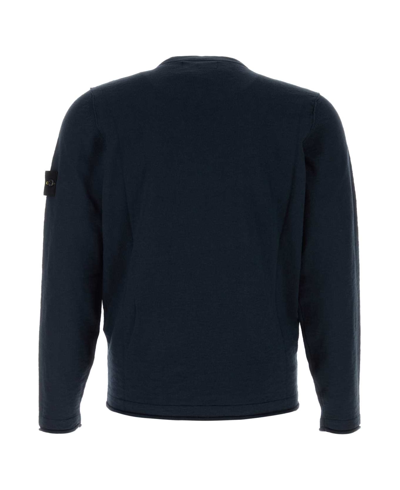 Stone Island Midnight Blue Cotton Blend Sweater - NAVY