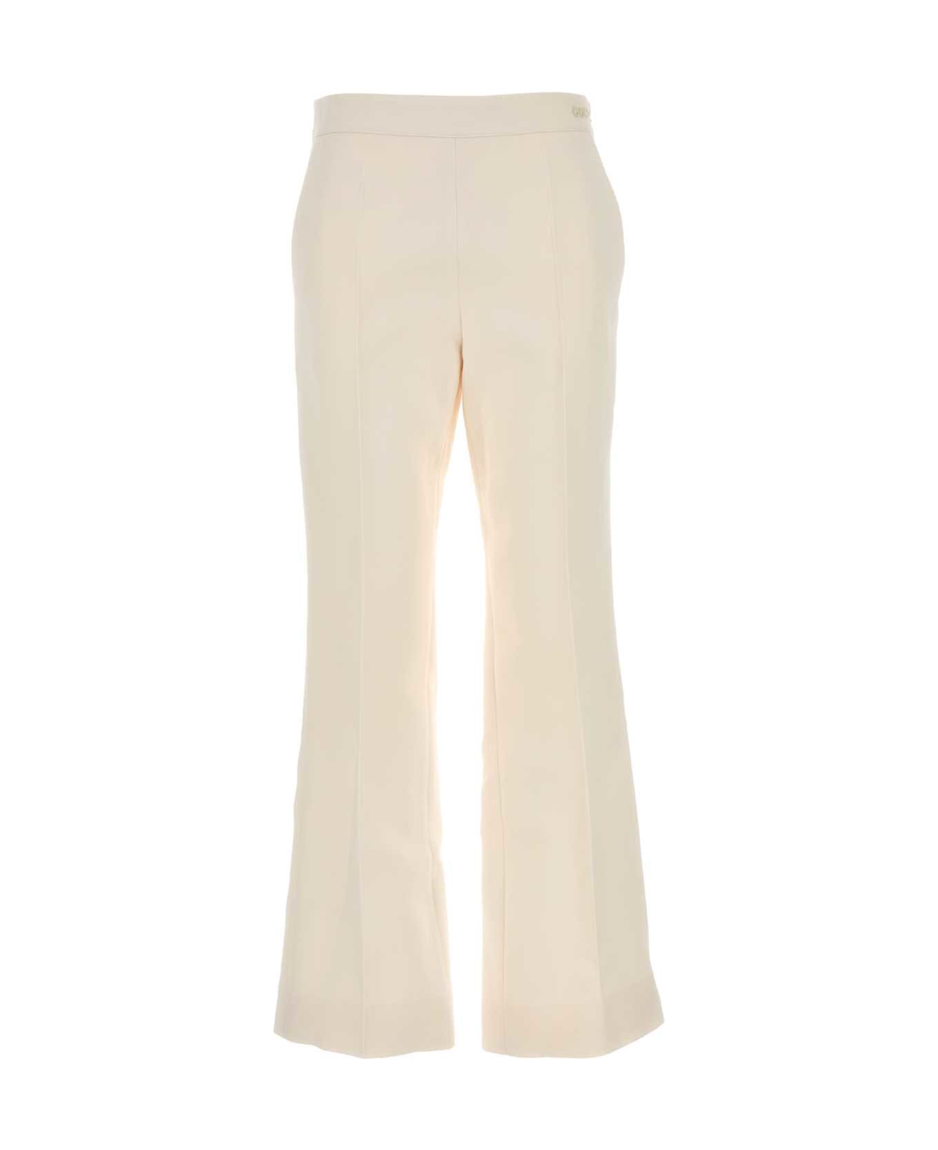 Gucci Ivory Silk Lend Pant - OFFWHITE