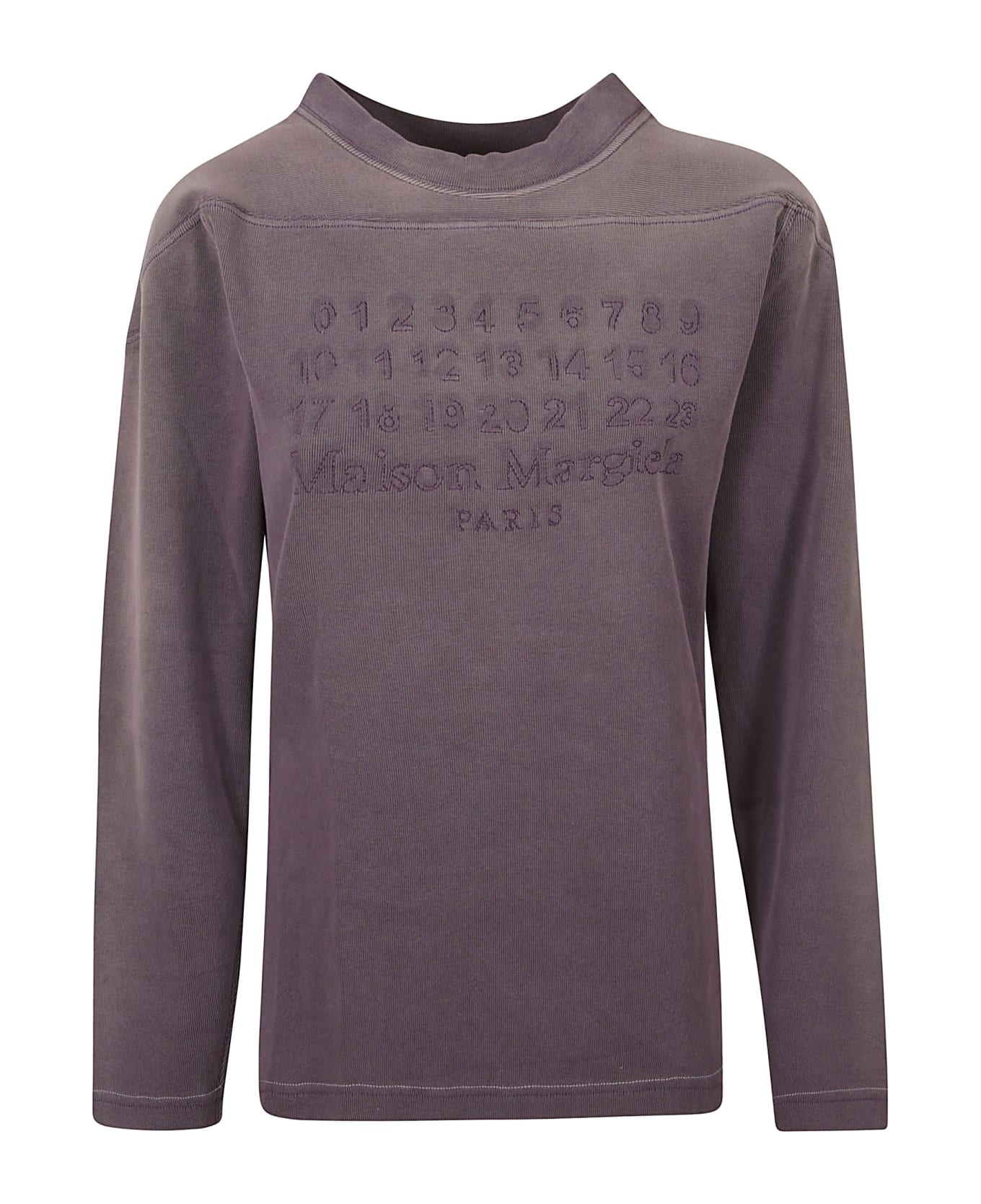 Maison Margiela Logo Sweatshirt - Aubergine