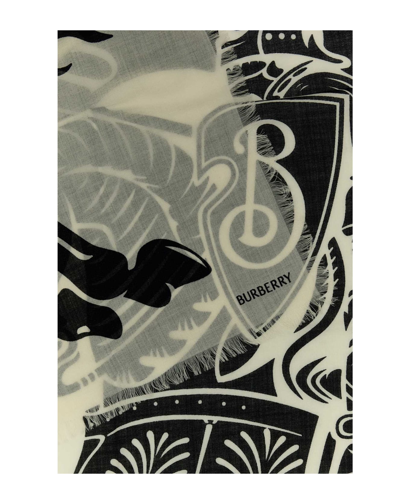 Burberry Embroidered Wool Scarf - CALICO