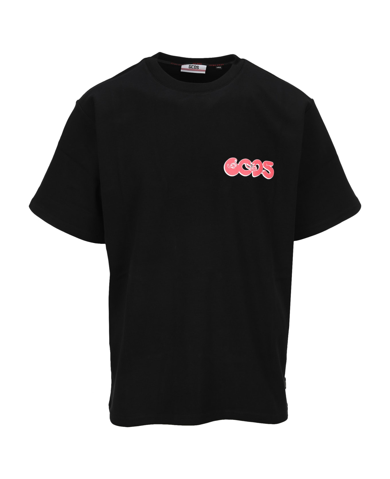 GCDS Romantic Porn T-shirt - BLACK