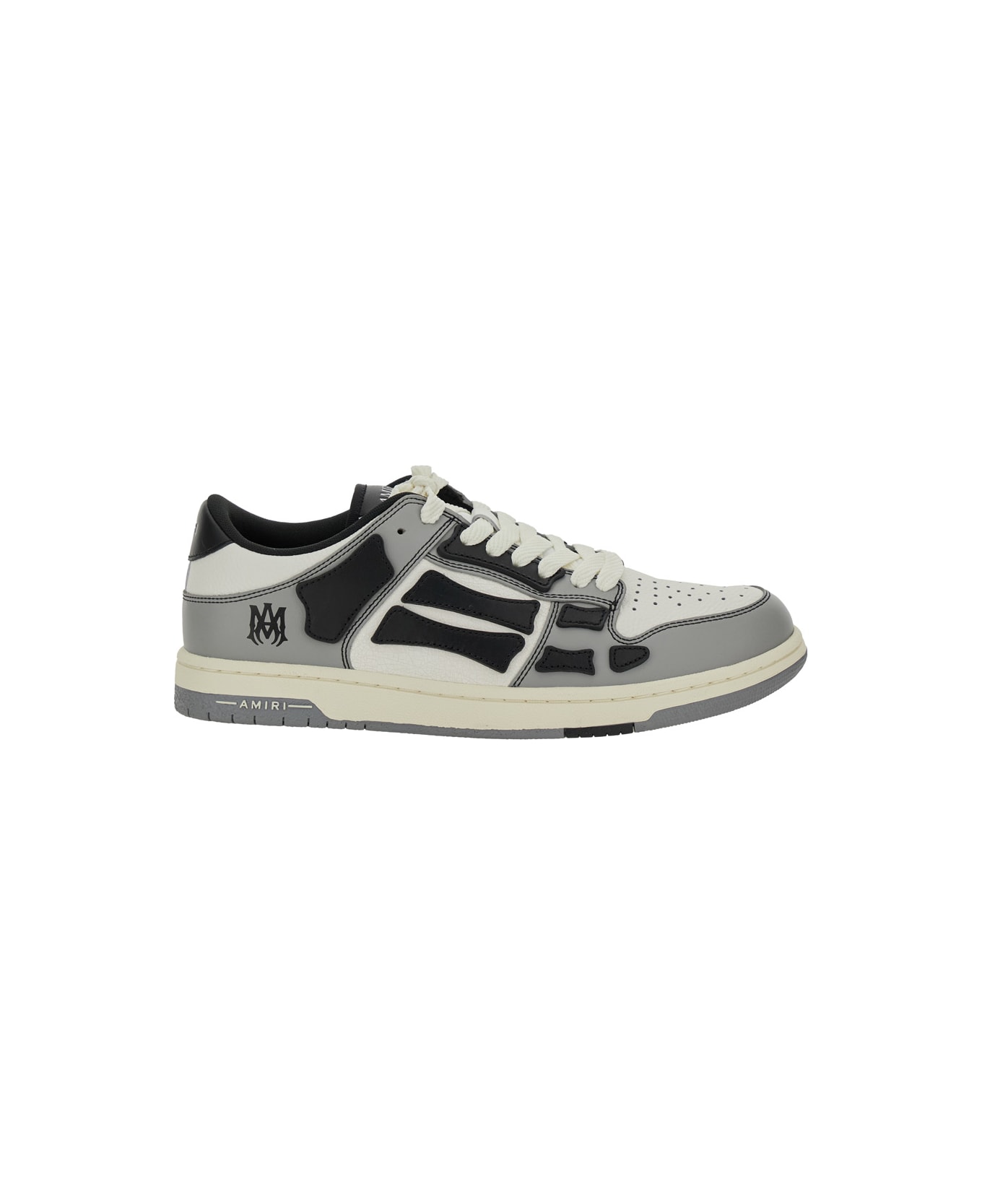 AMIRI 
skel Top Low
 Grey Sneakers With Logo Patch On Thetongue And Contrasting Details On The Side In Leather Man - Grey