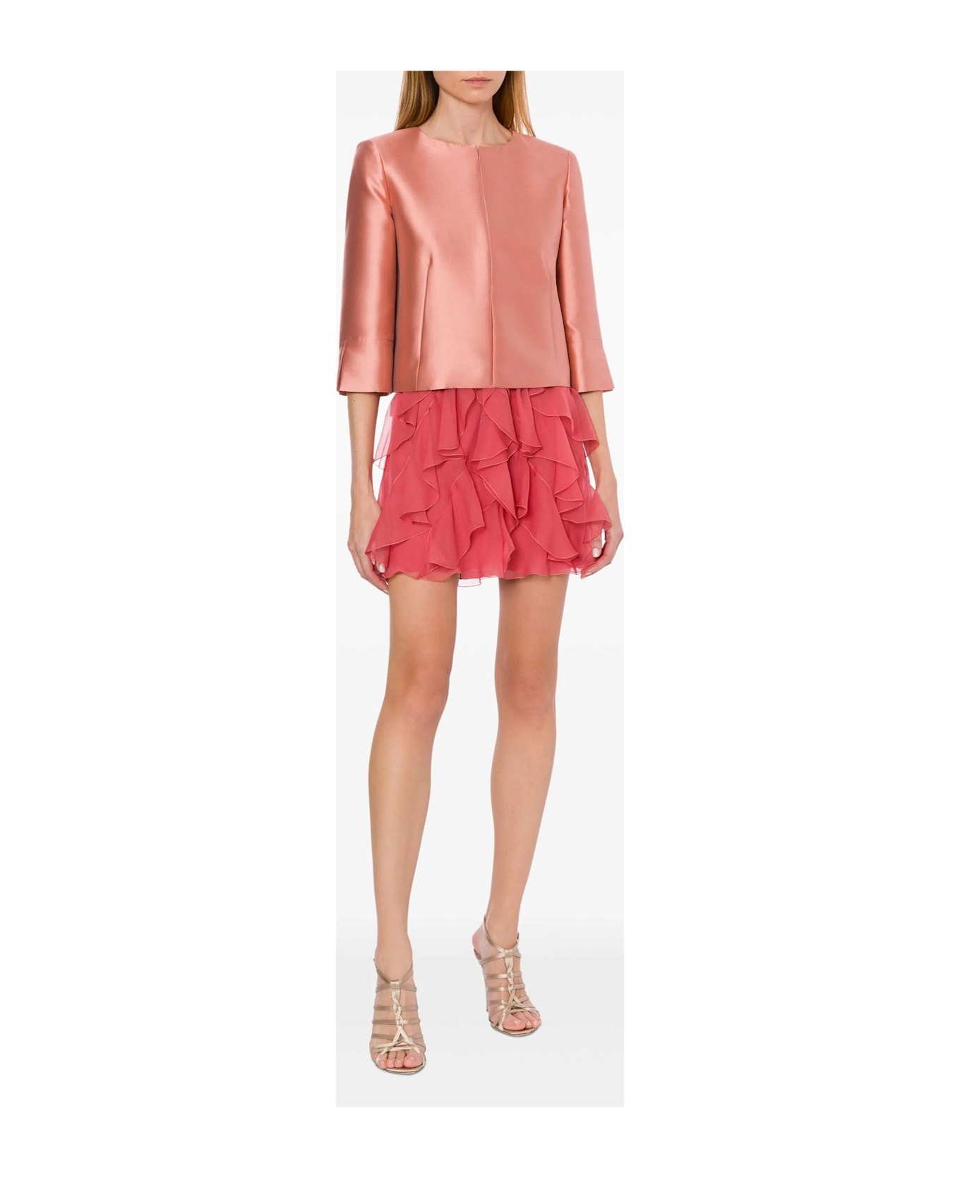 Alberta Ferretti Pink Satin Jacket - Pink