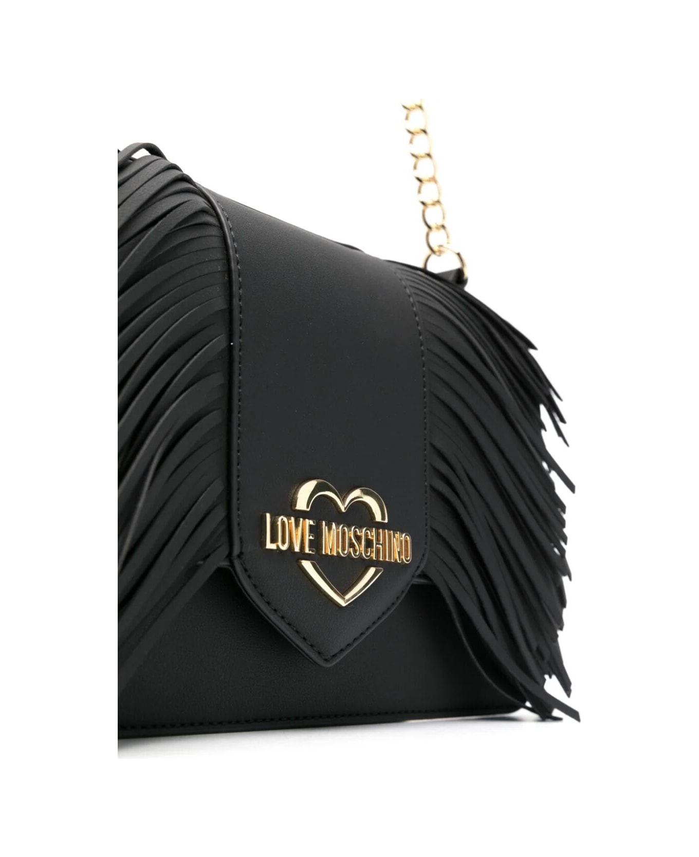 Love Moschino New Shiny Quitled Shoulder Bag - Black ショルダーバッグ