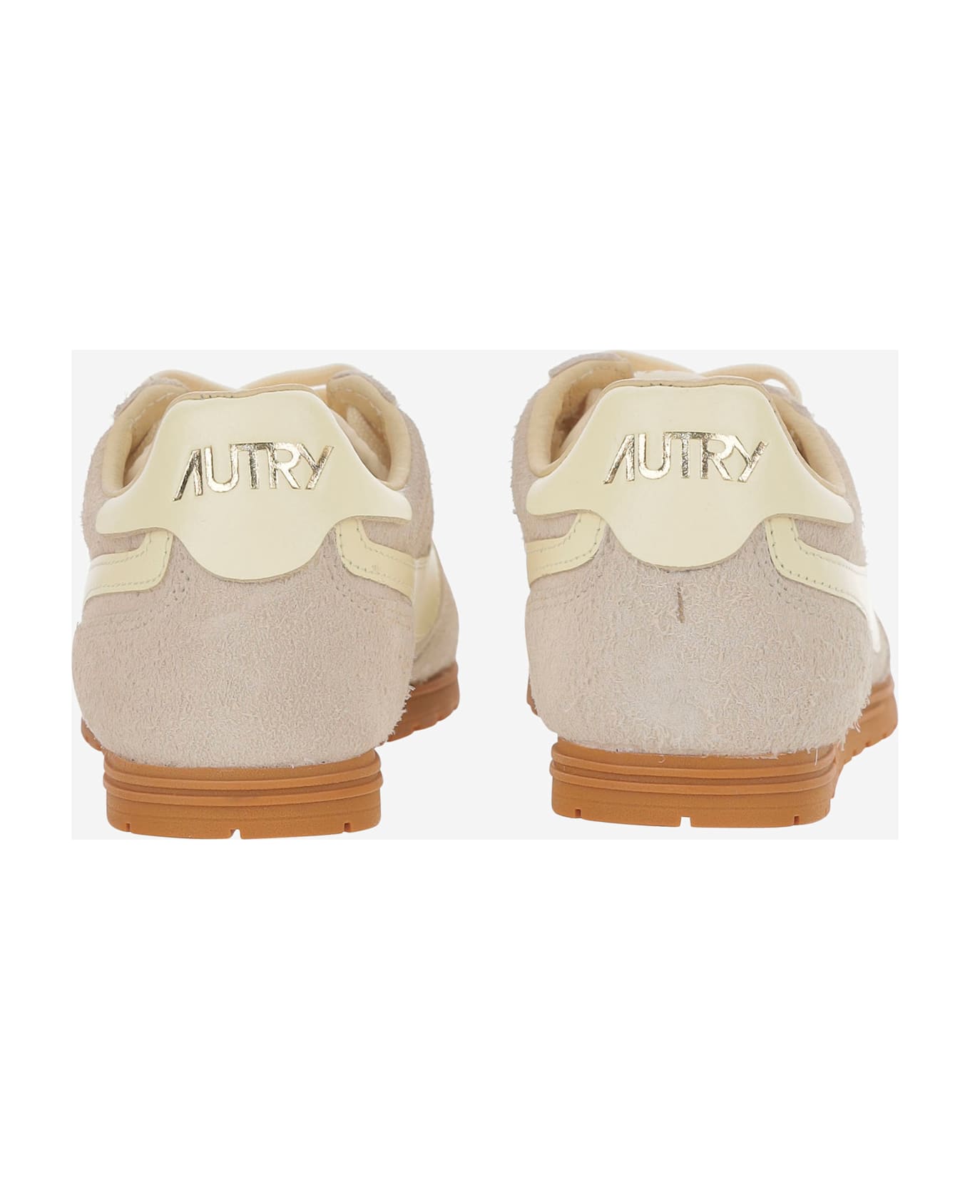 Autry Windspin Leather Sneakers - Beige