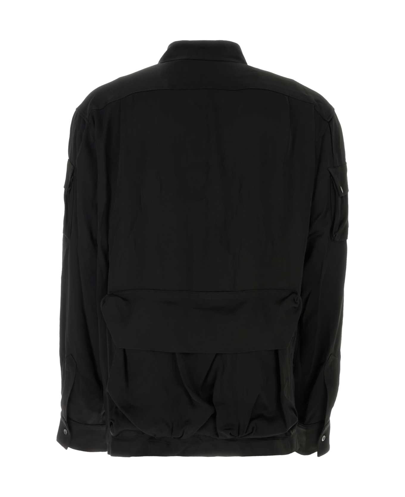 Botter Black Satin Shirt - CREPE SATIN BLACK シャツ