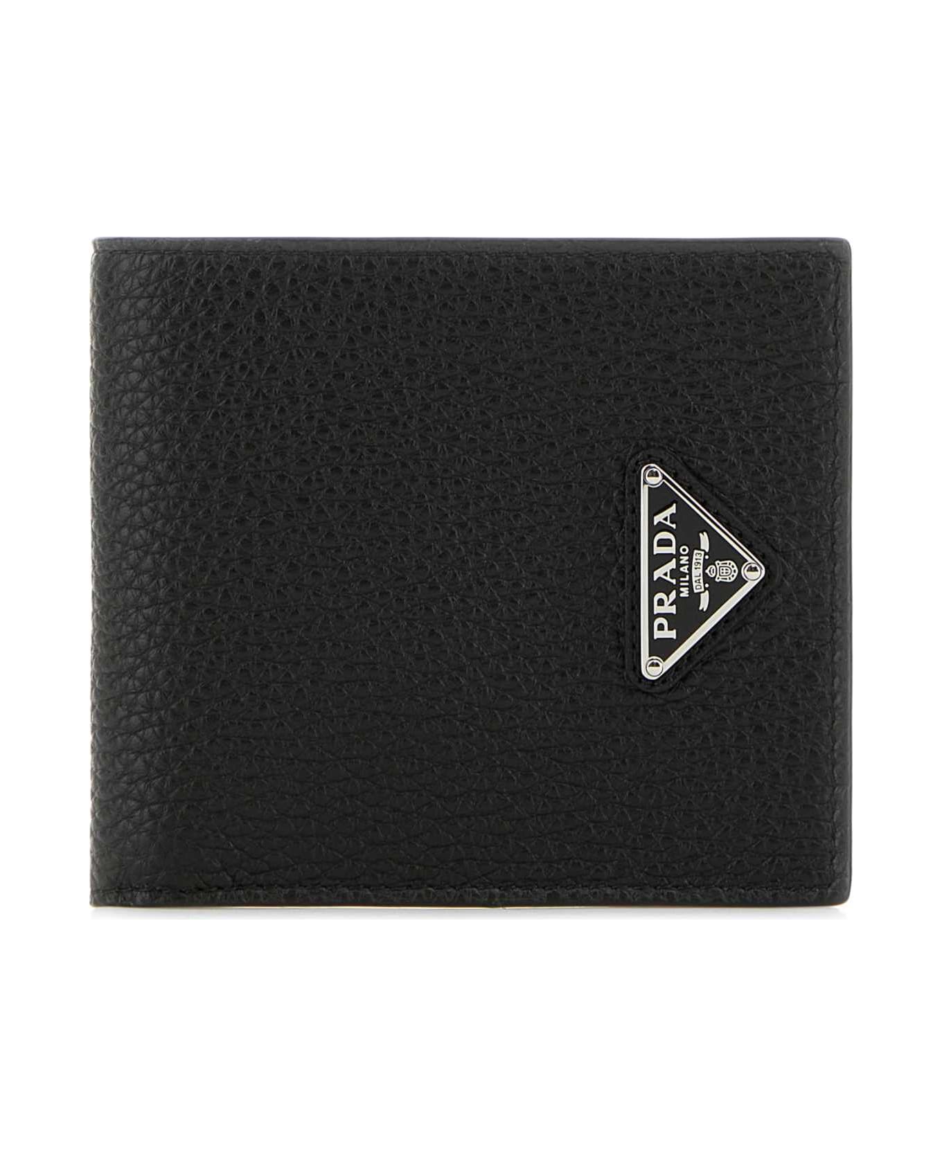 Prada Black Leather Wallet - NERO