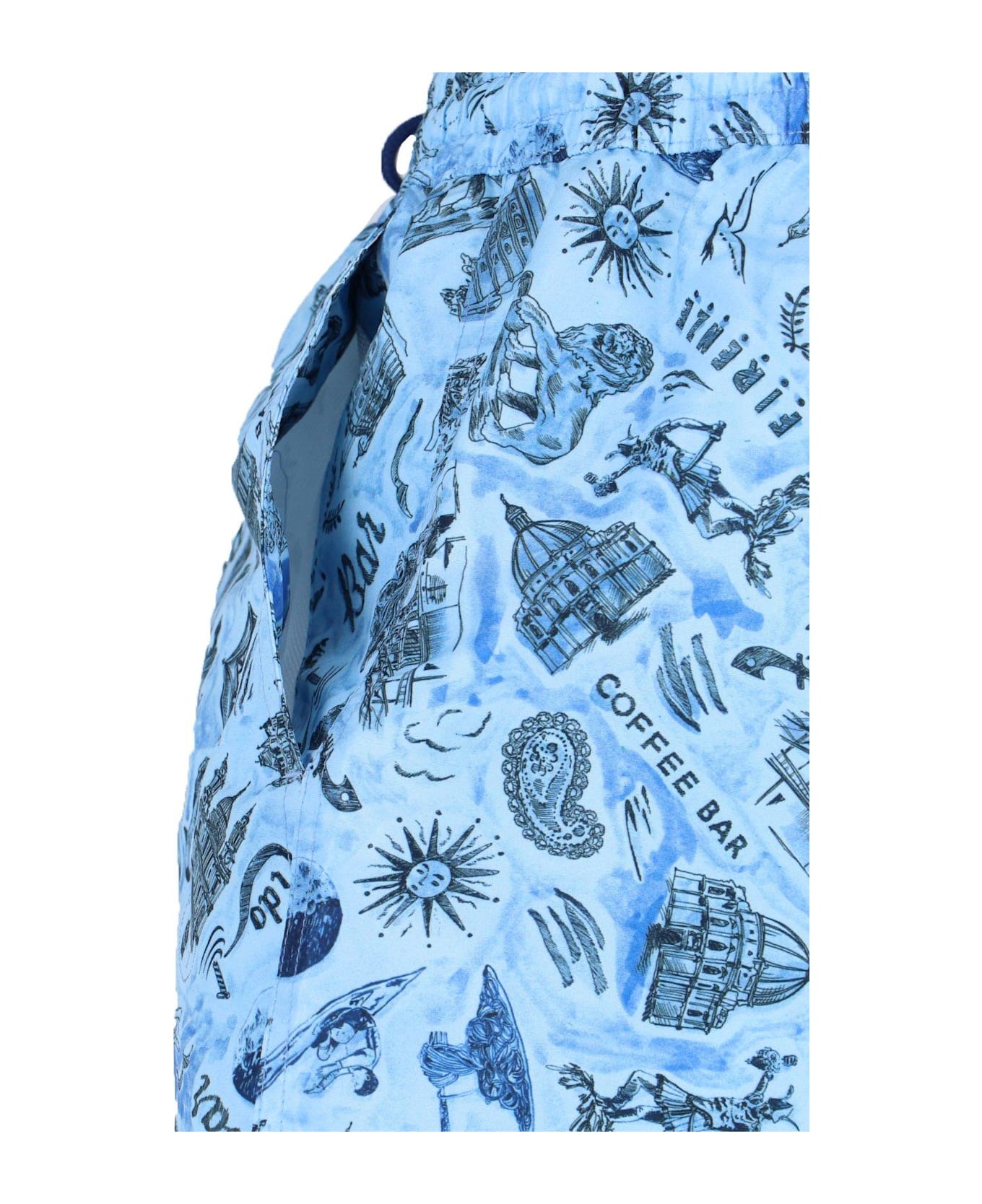 Paul Smith Souvenir Print Swim Shorts - Clear Blue