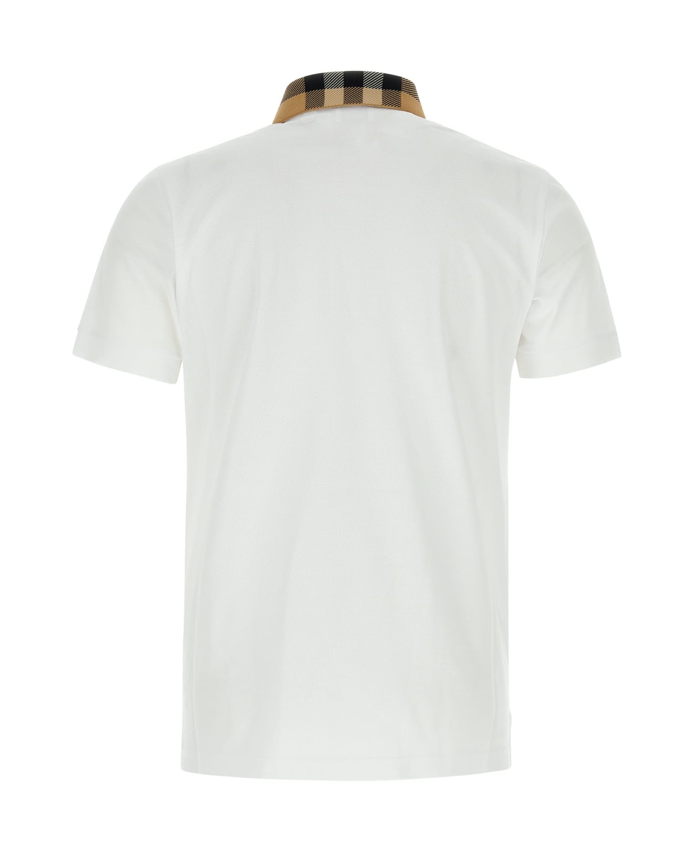 Burberry White Piquet Polo Shirt - WHITE