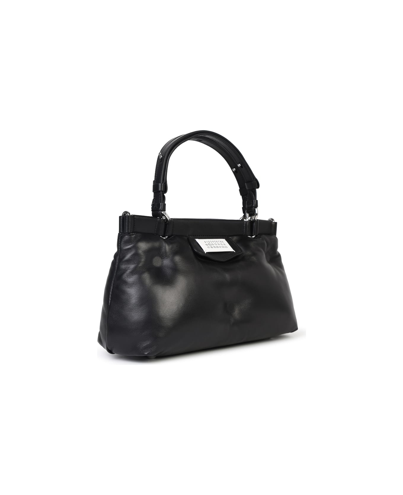 Maison Margiela 'glam Slam' Black Leather Bag - Black トートバッグ