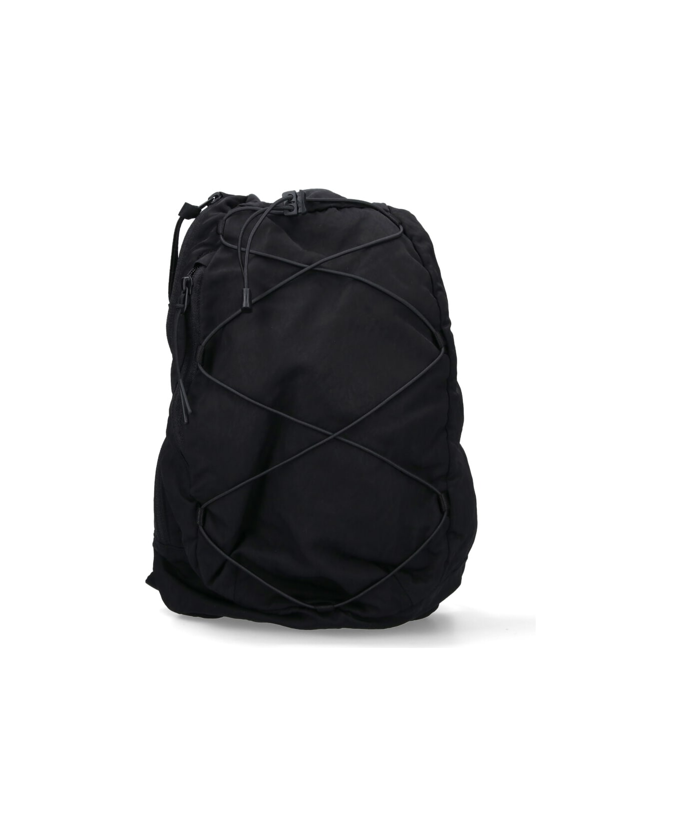C.P. Company One-shoulder Logo Backpack - BLACK