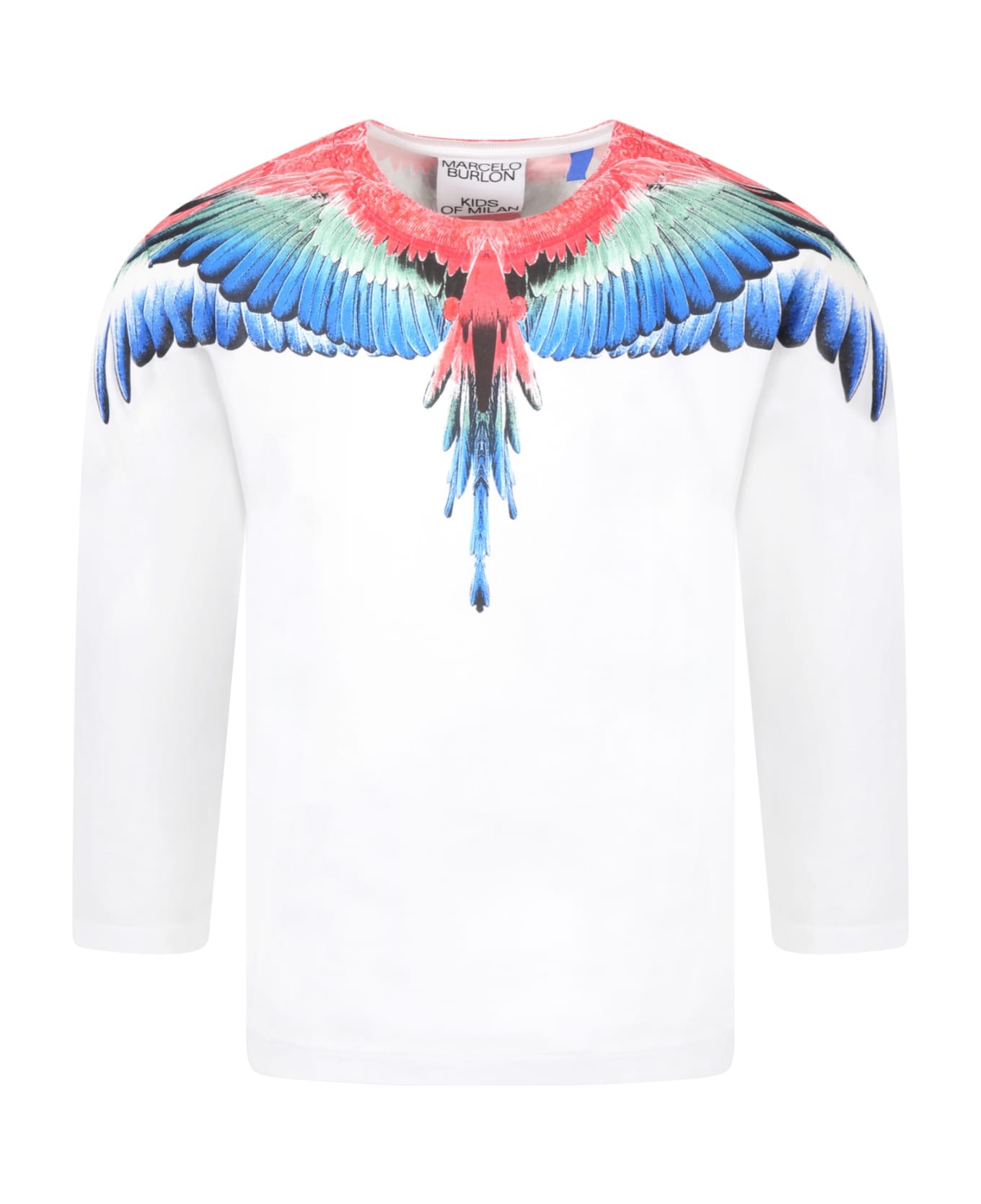 Marcelo Burlon White T-shirt For Kids With Iconic Wings - White