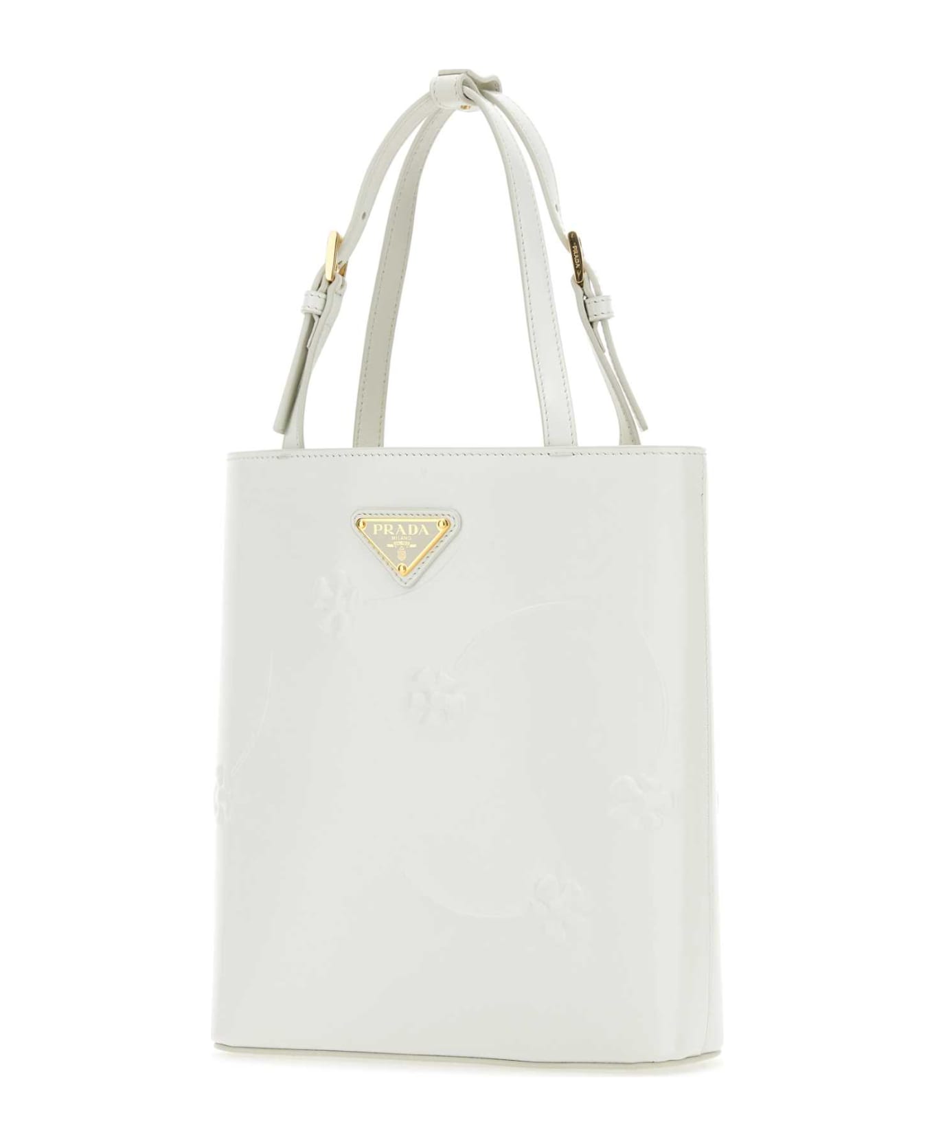 Prada White Leather Handbag - White