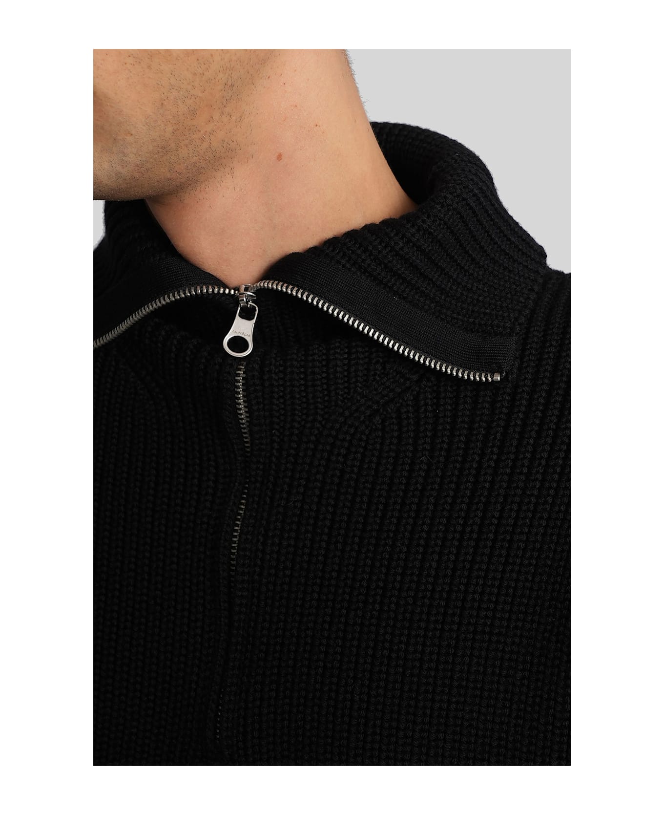 Courrèges Knitwear In Black Wool - black