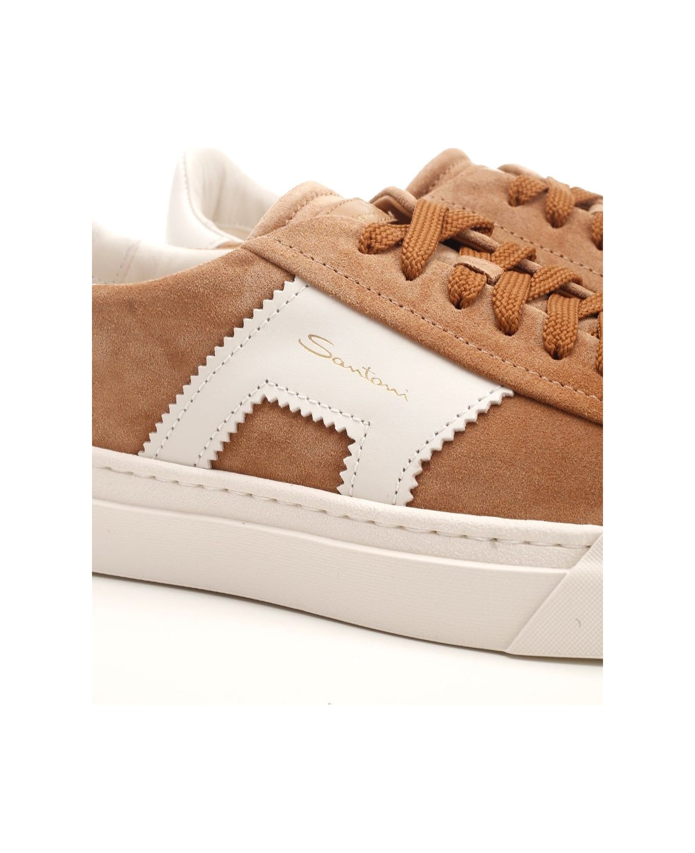 Santoni 'double Buckle' Sneakers - Beige