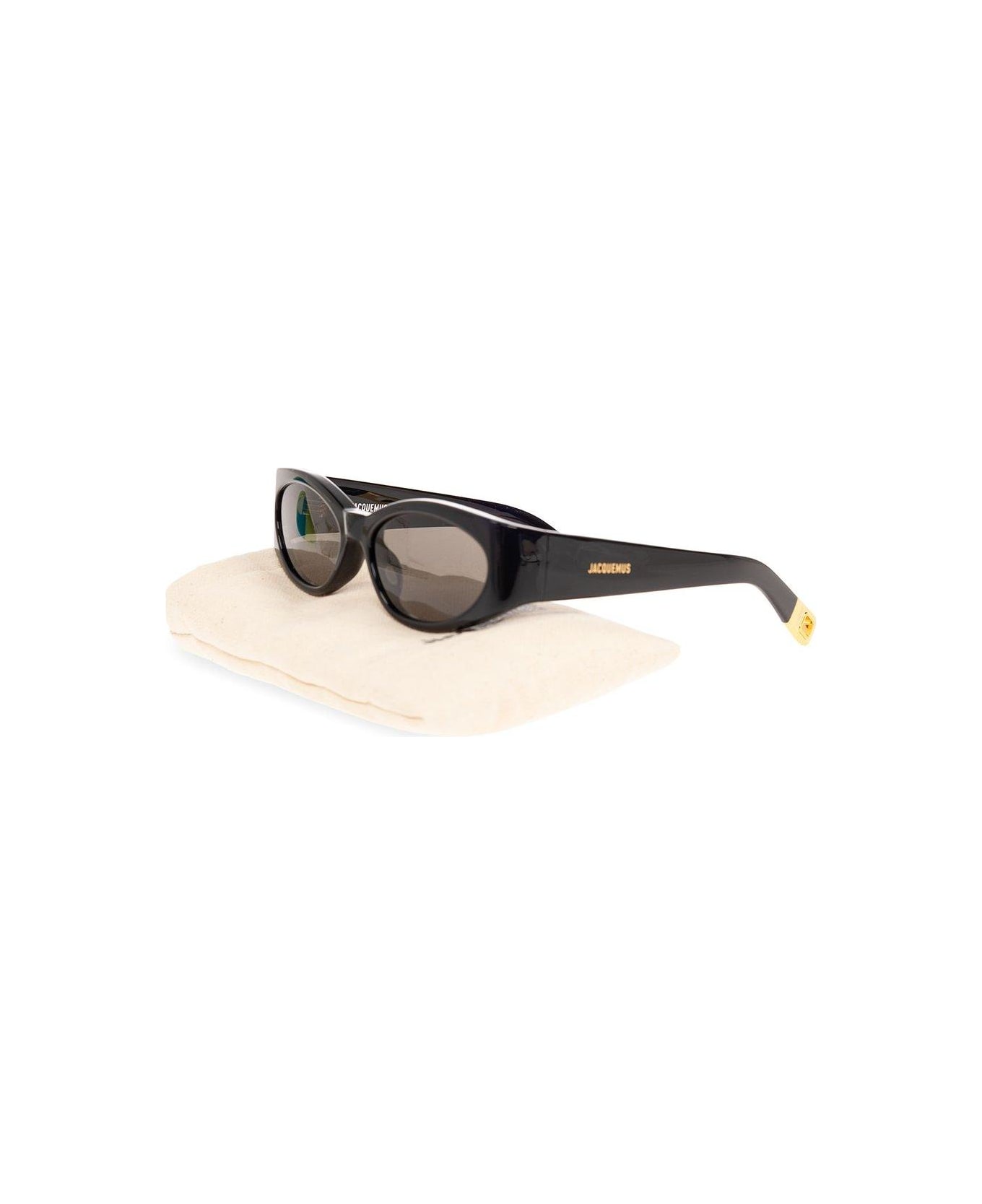 Jacquemus Oval Frame Sunglasses - Black サングラス