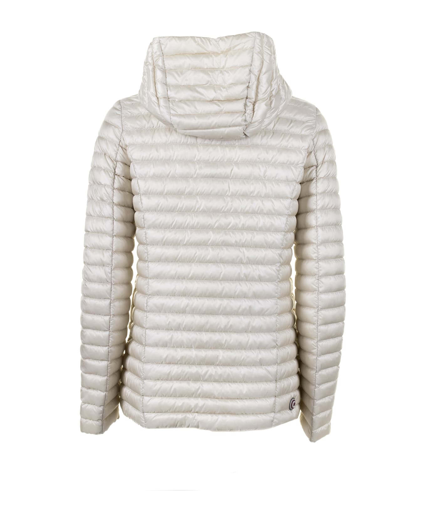 Colmar White Down Jacket With Hood - PORCELLANA