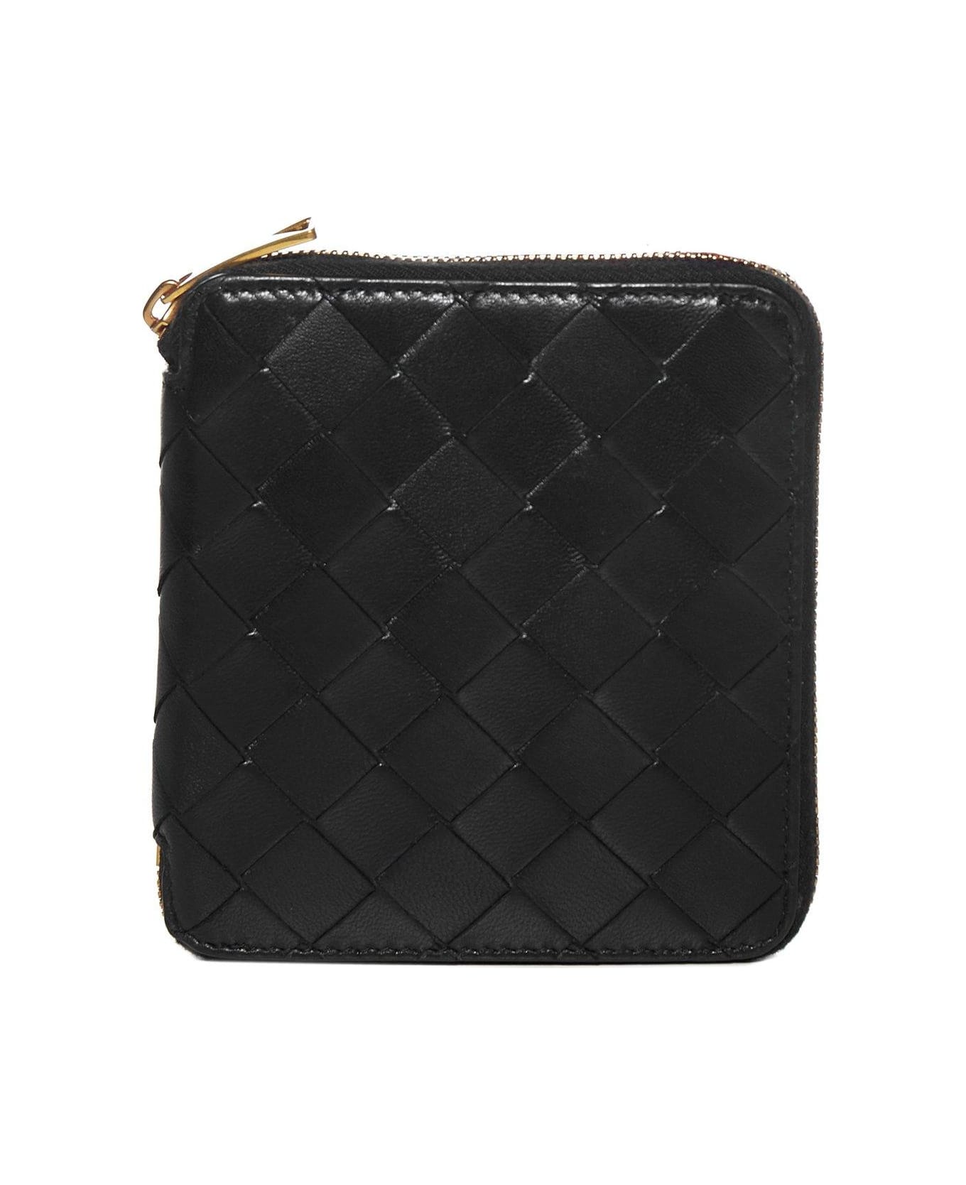 Bottega Veneta Zip-up Wallet - Black