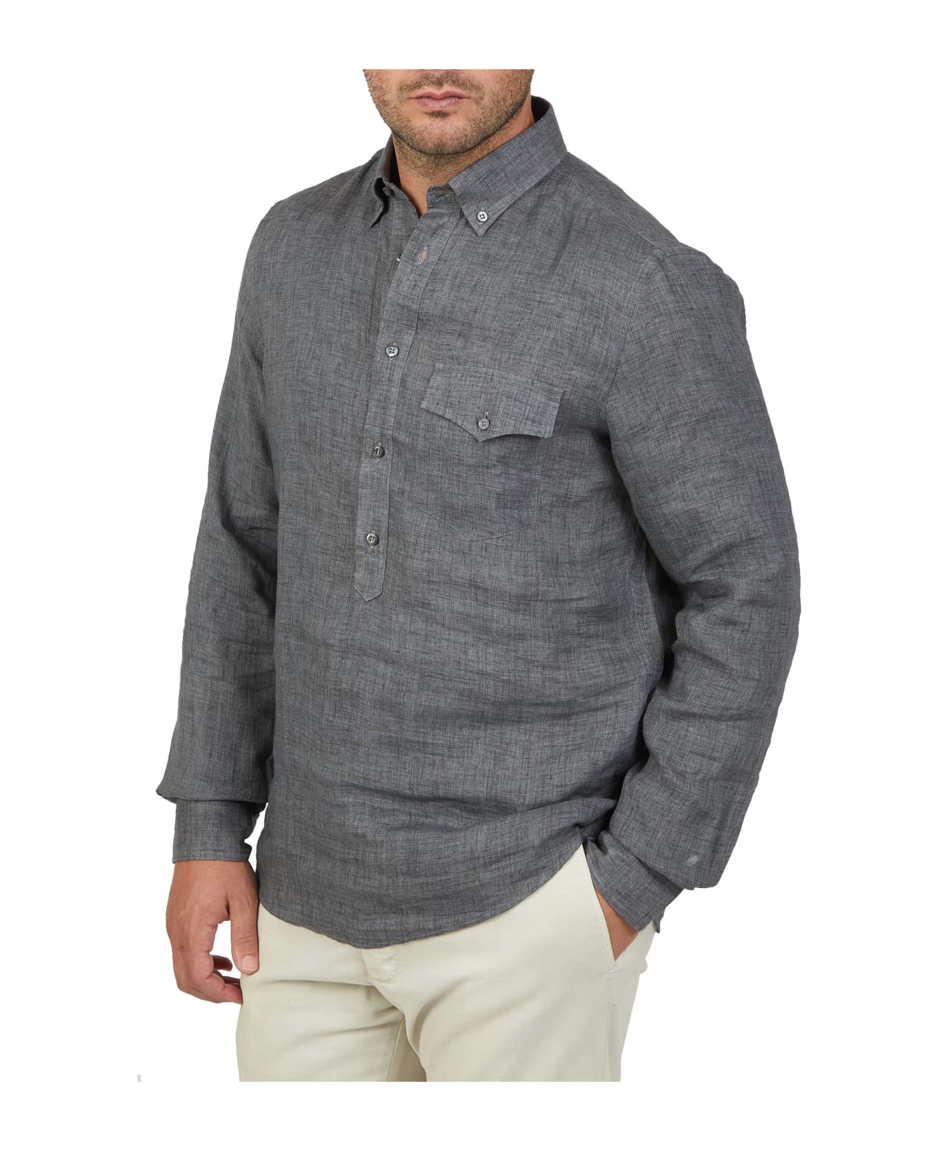 Brunello Cucinelli Linen Shirt - Gray