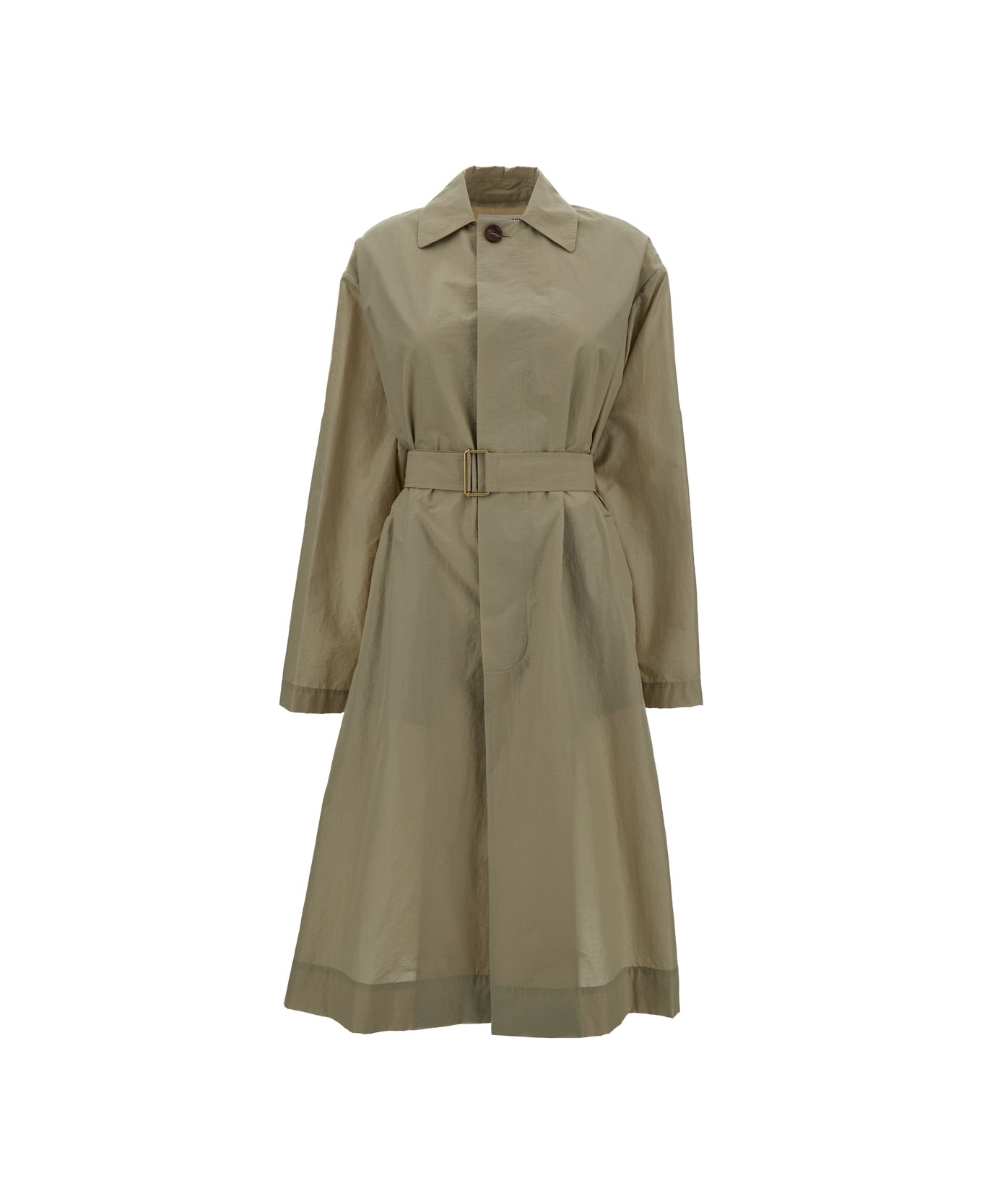Philosophy di Lorenzo Serafini Olive Green Trench Coat With Buttons In Technical Fabric Woman - Green