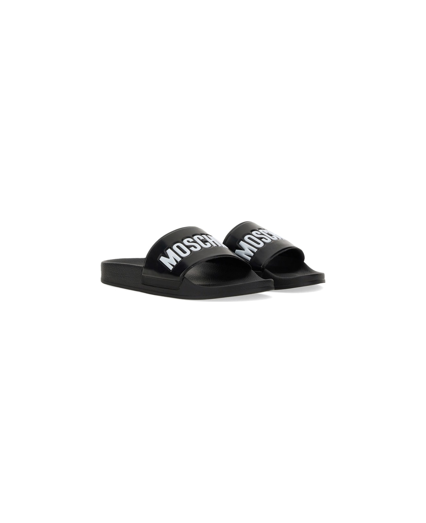 Moschino Sandal With Logo - BLACK その他各種シューズ