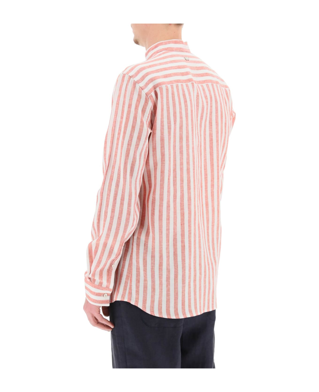 Agnona Striped Linen Shirt - ROMEO (White)