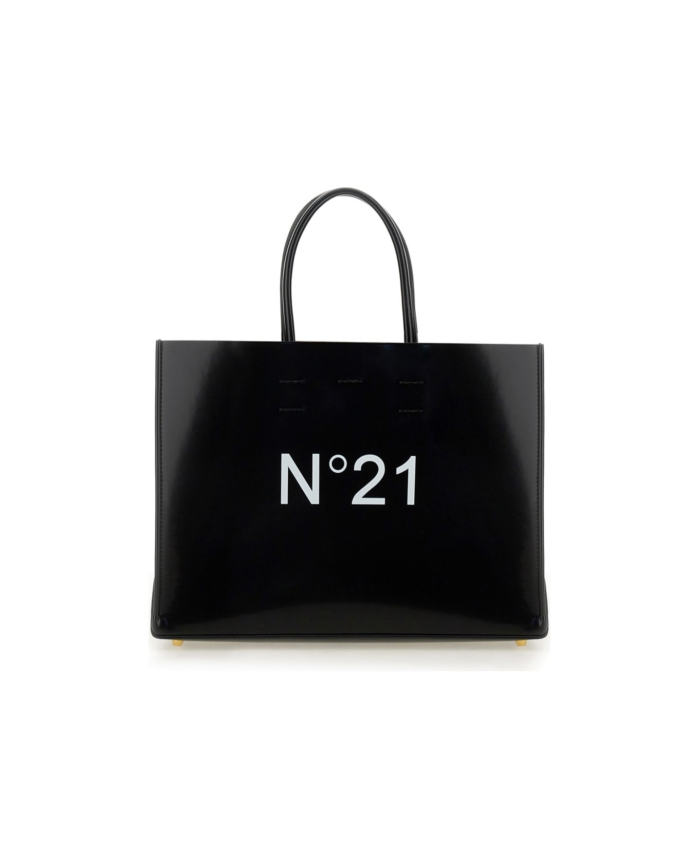 N.21 Shopper Bag With Logo - BLACK