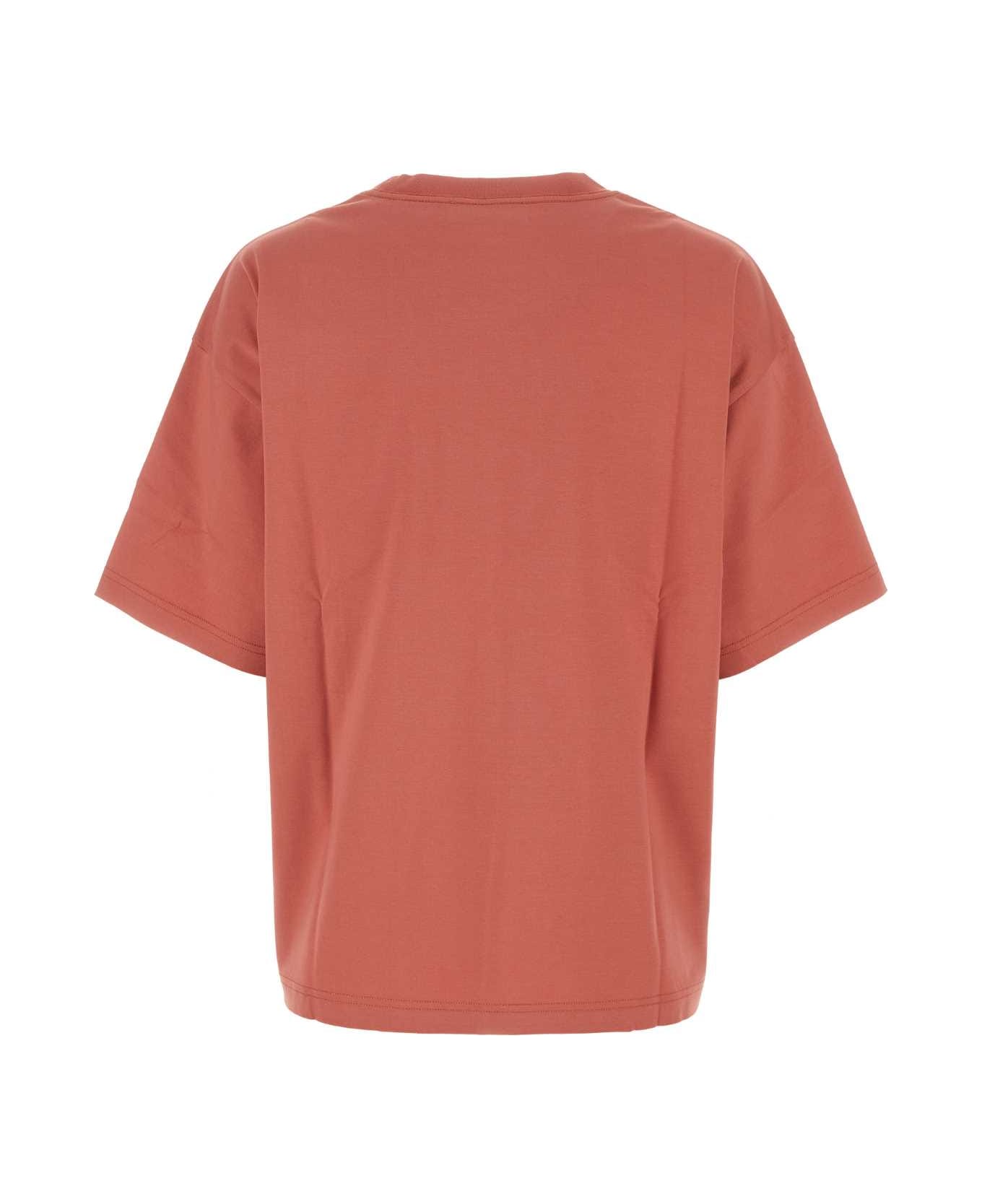 Lanvin Antiqued Pink Cotton Oversize T-shirt - LITCHI