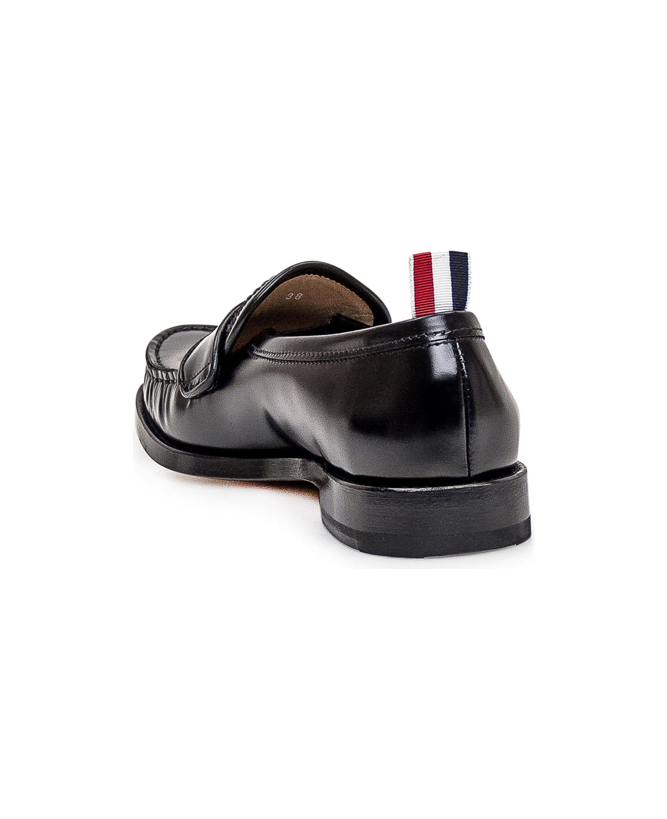 Thom Browne Leather Loafer - BLACK フラットシューズ