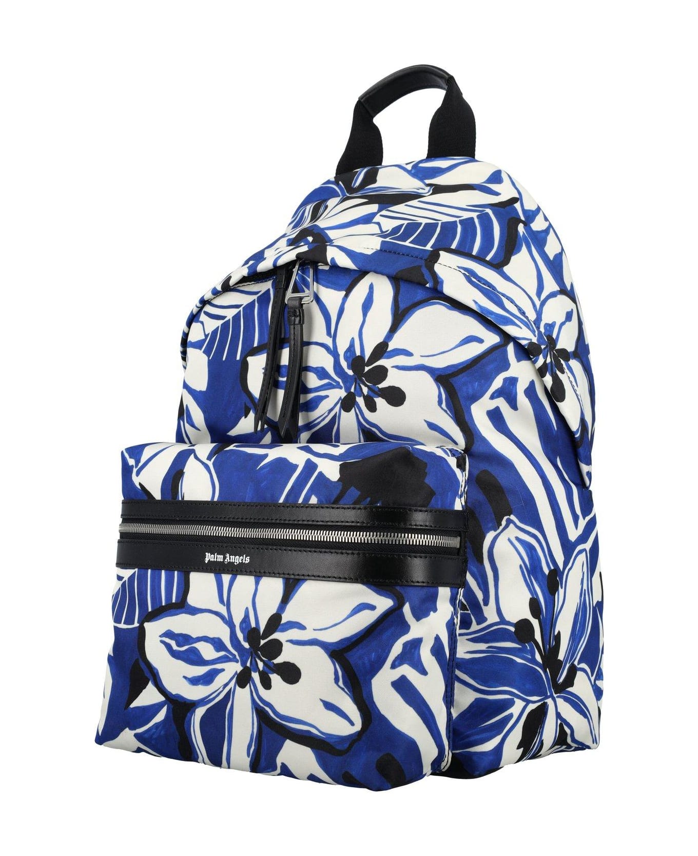 Palm Angels Macro Hibiscus Backpack - BLUE