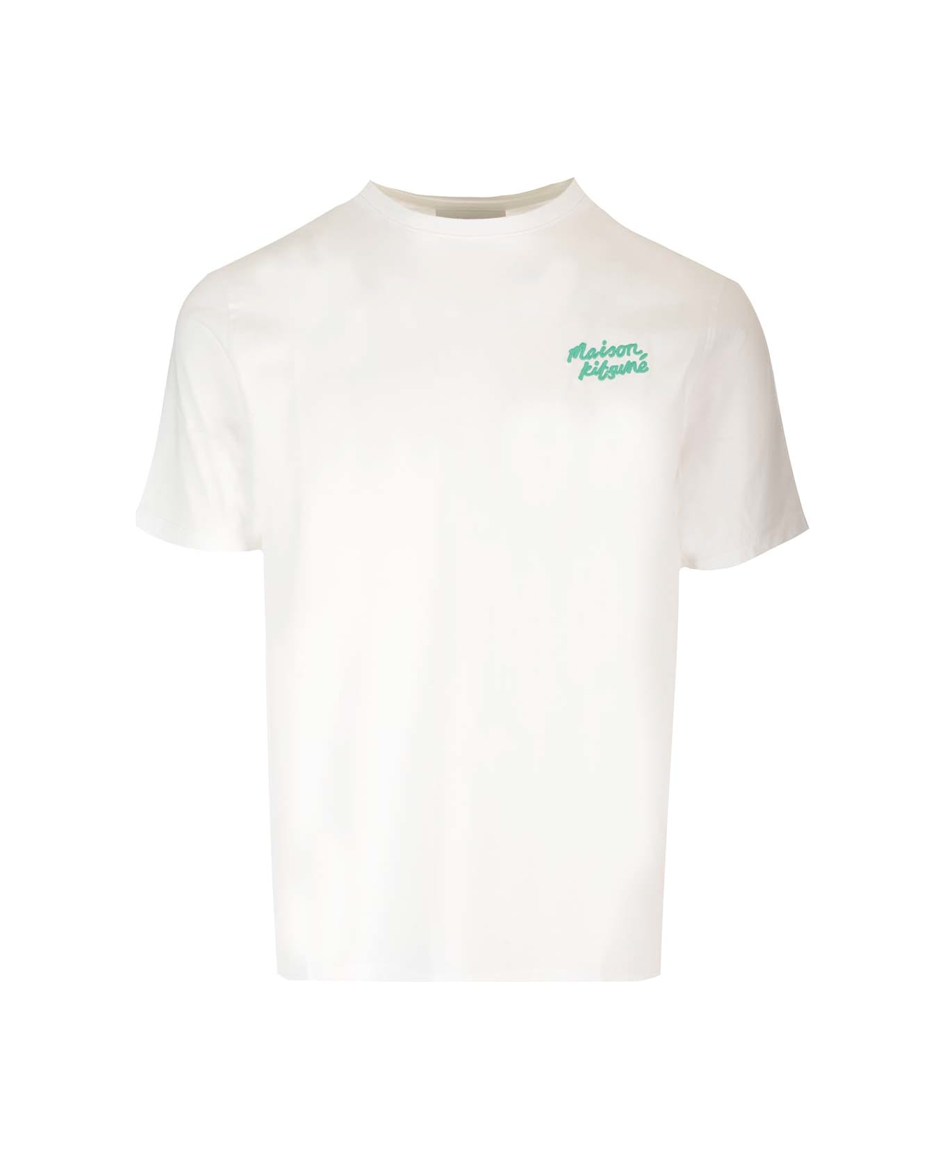Maison Kitsuné White T-shirt With Logo - White シャツ