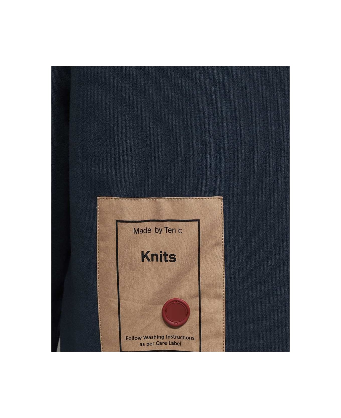 Ten C Cotton Sweatshirt - blue