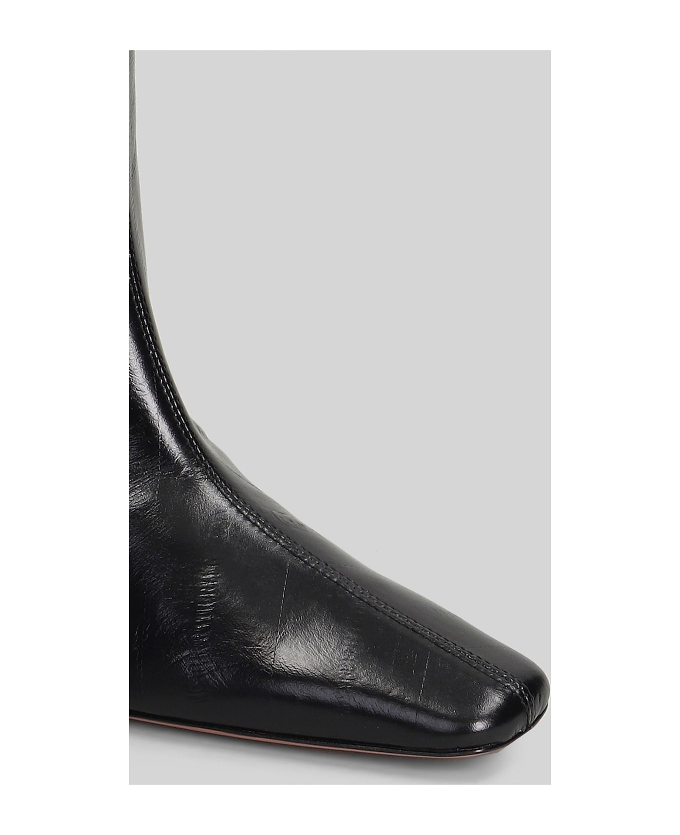 Aldo Castagna Sandy High Heels Ankle Boots In Black Leather - black