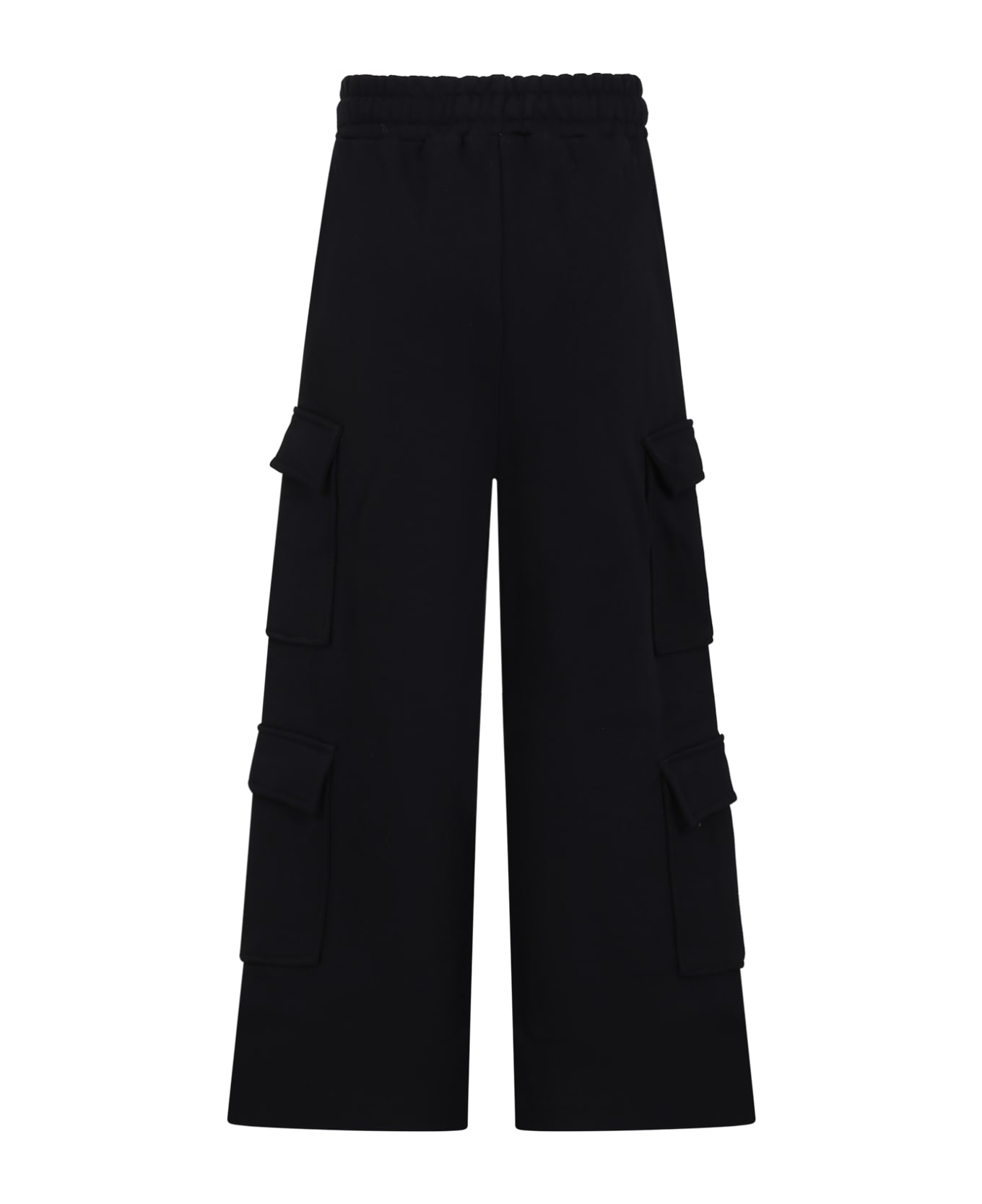 Barrow Black dore Trousers For Kids With Smiley - Black