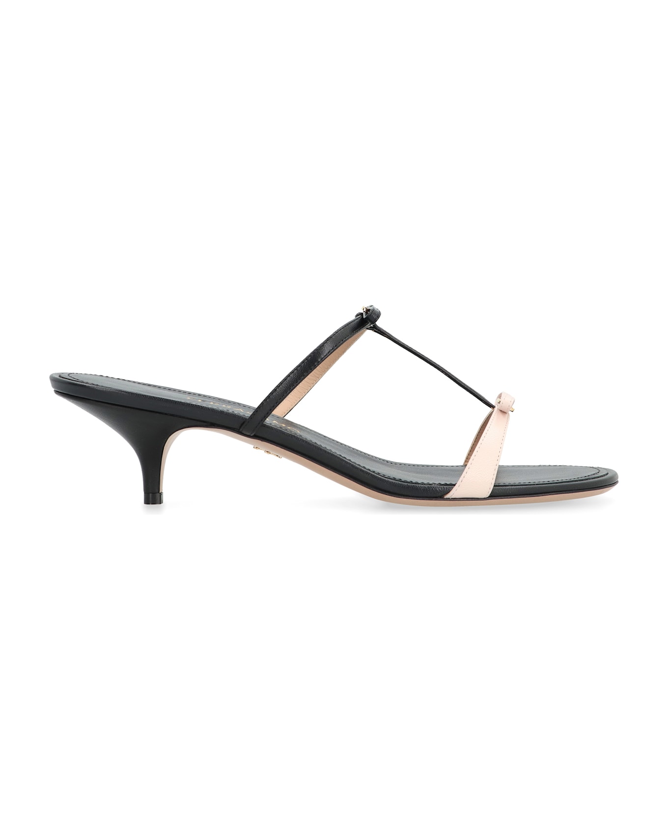 Ferragamo Mini Bow Leather Mules - black