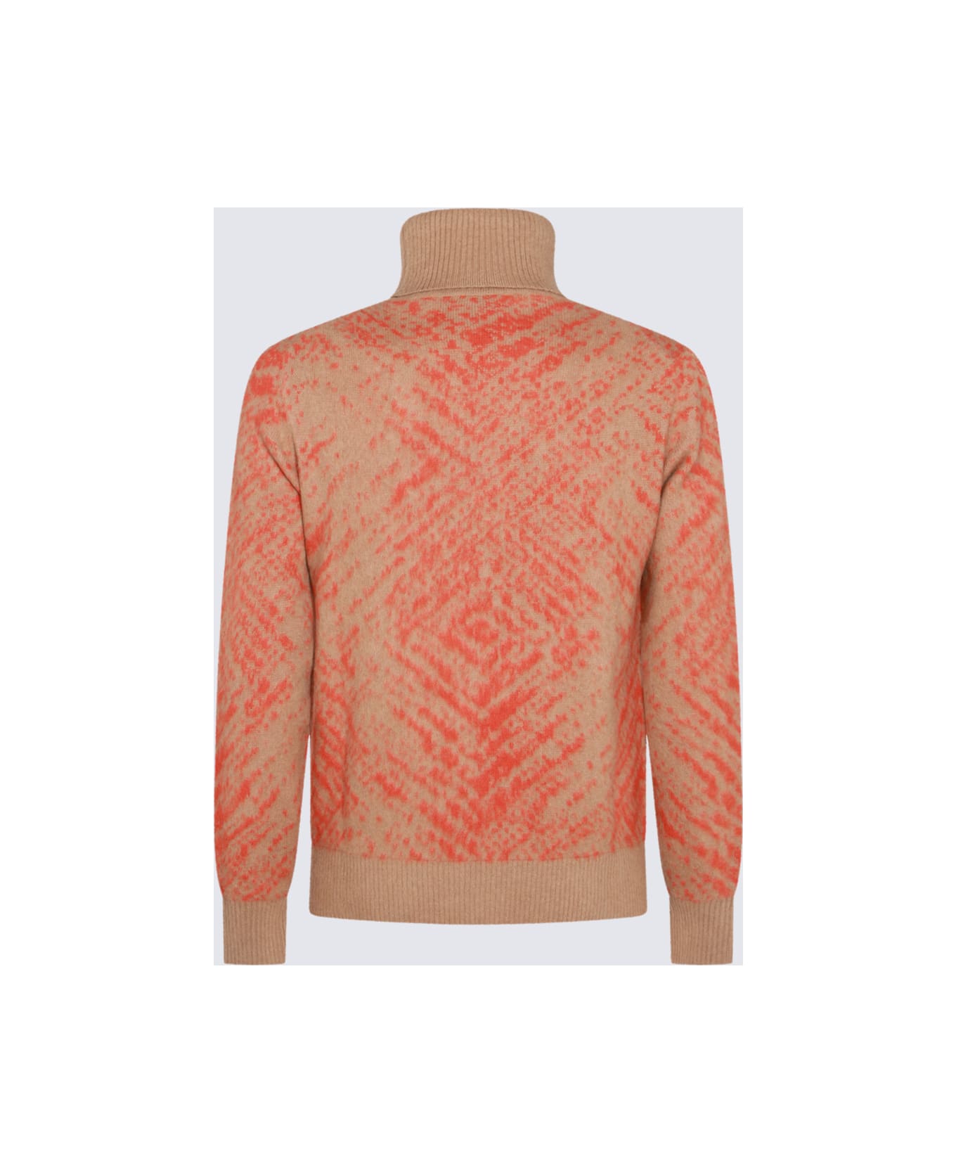 Piacenza Cashmere Brown And Red Wool Knitwear - CAMEL ORANGE