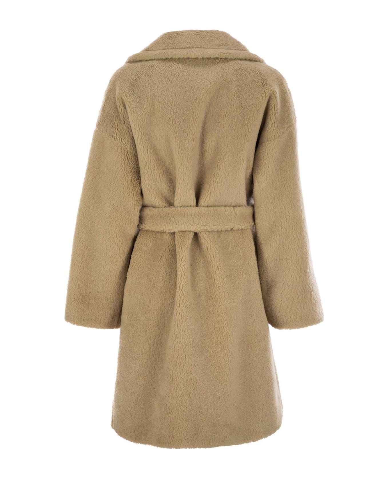 Weekend Max Mara Belted Long-sleeved Coat - Beige