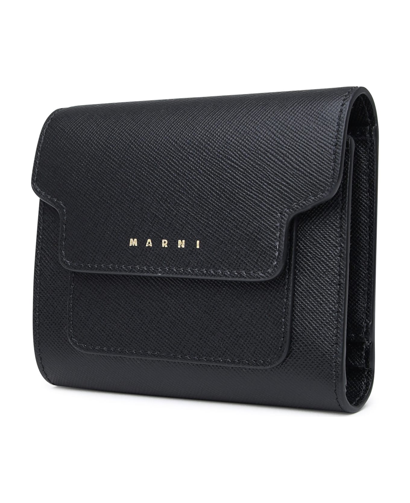 Marni Black Leather Wallet - N Black 財布